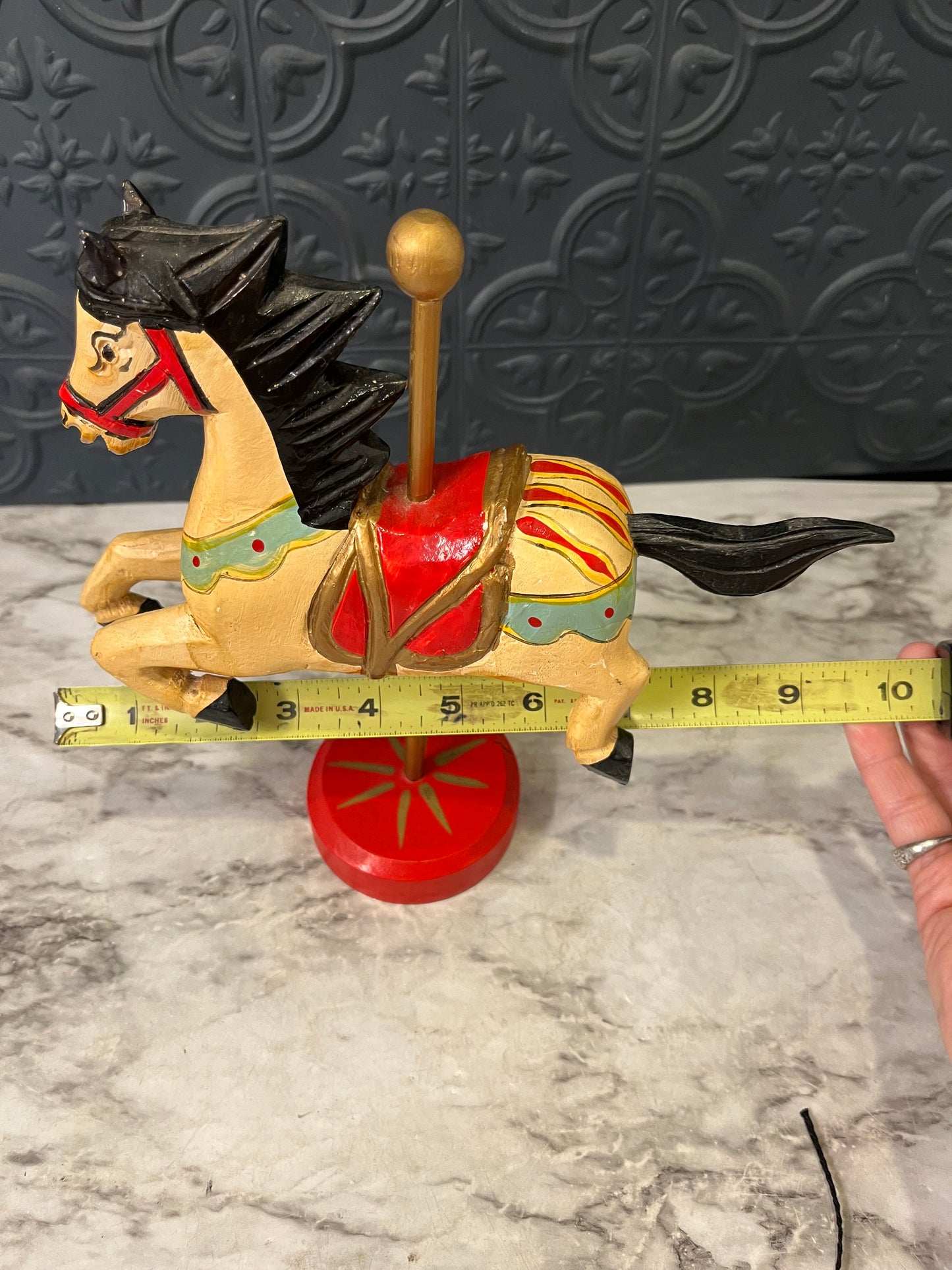 Wood Painted Carousel Horse