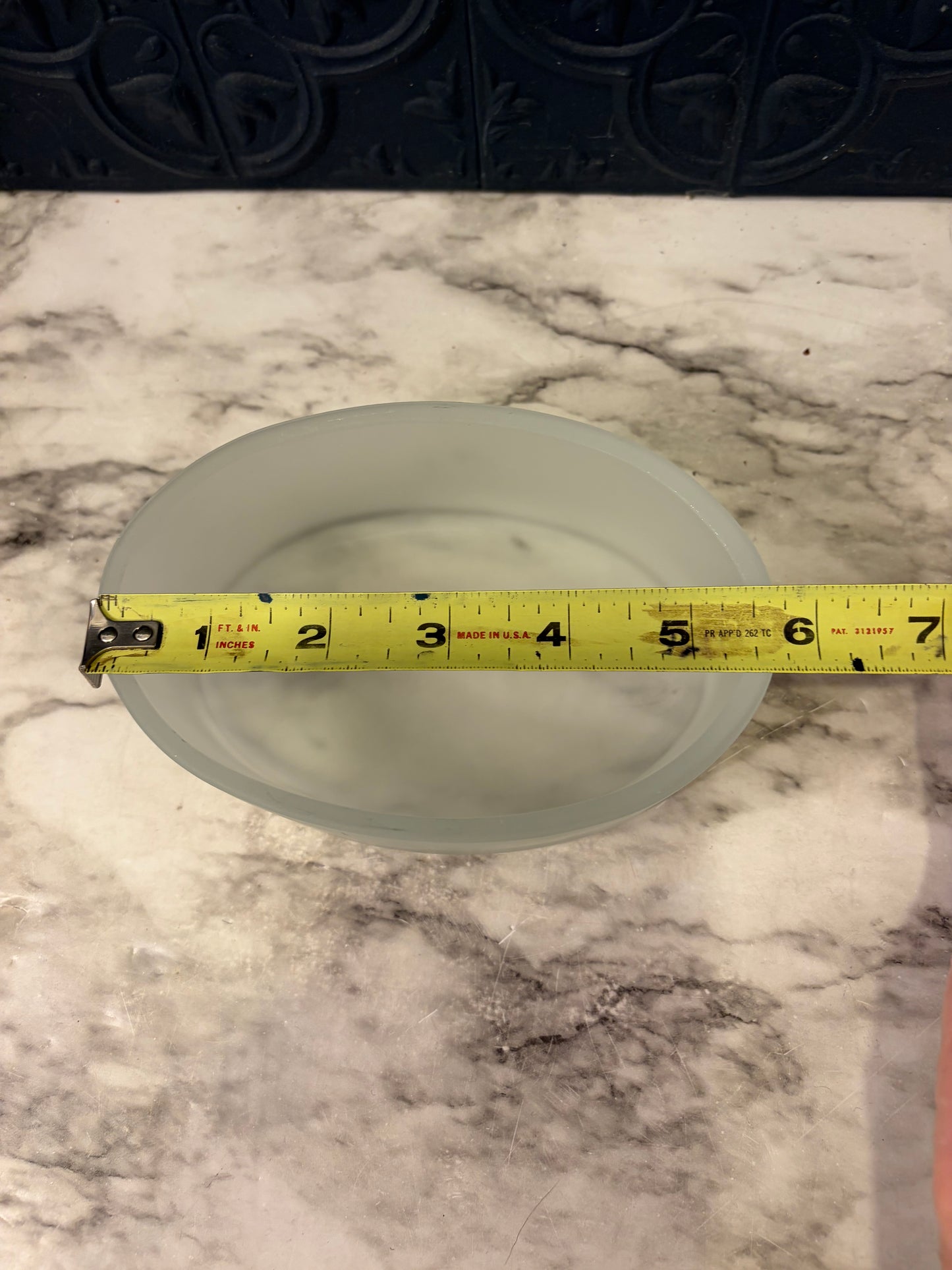 Frosted Glass Oval Dish