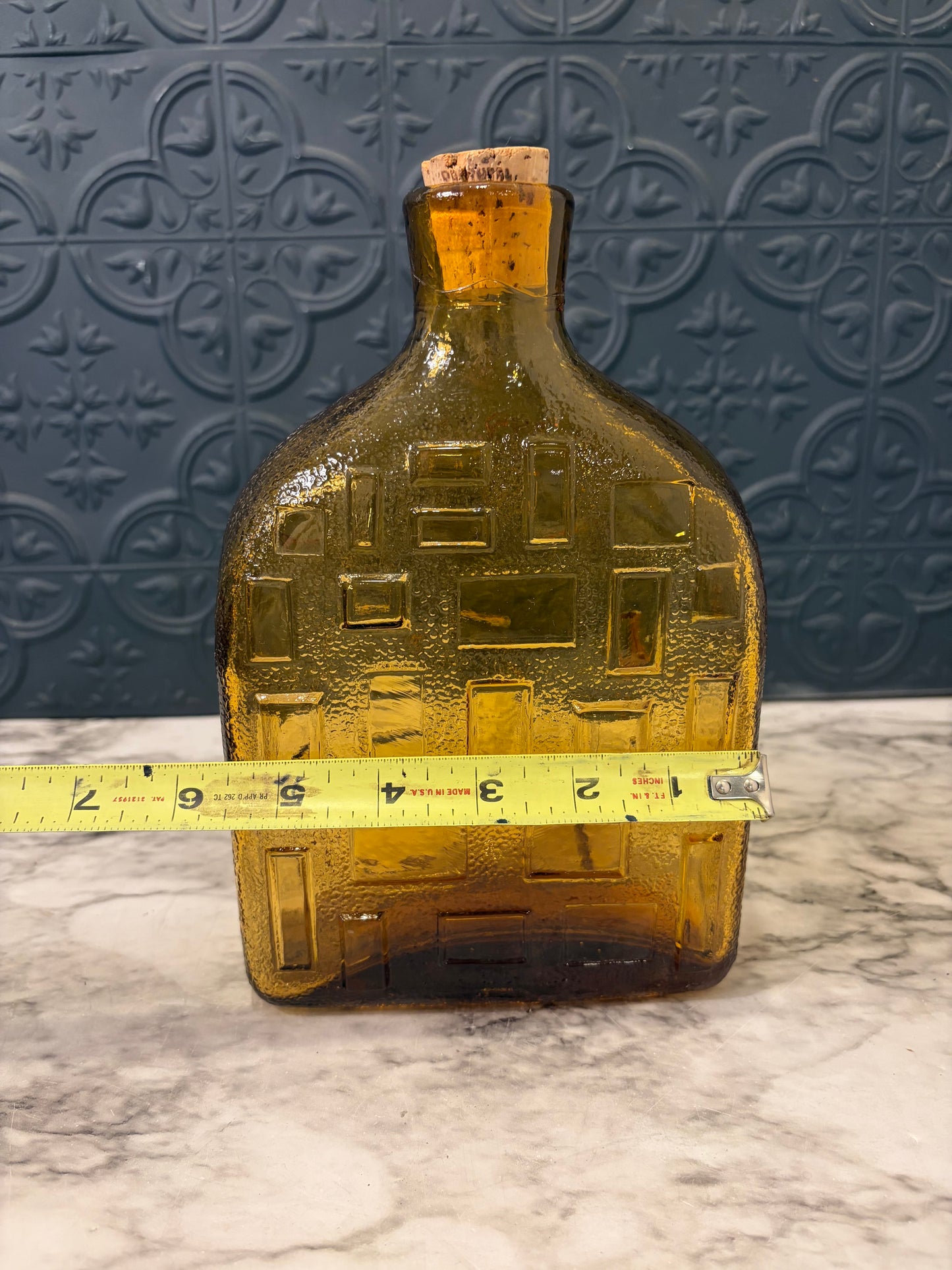 Amber Glass Empoli Decanter Missing Top