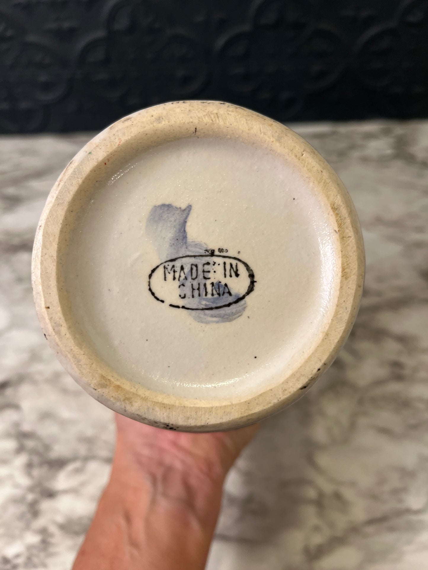Hand Painted Vase Cream and Pastel
