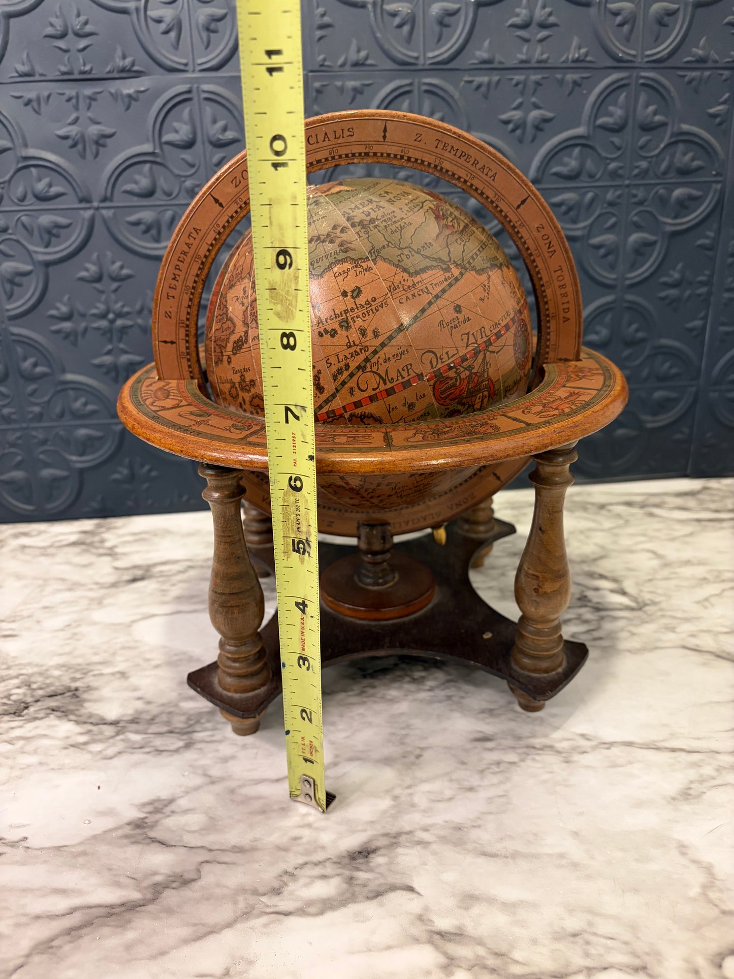 Old World Globe on Stand Medium