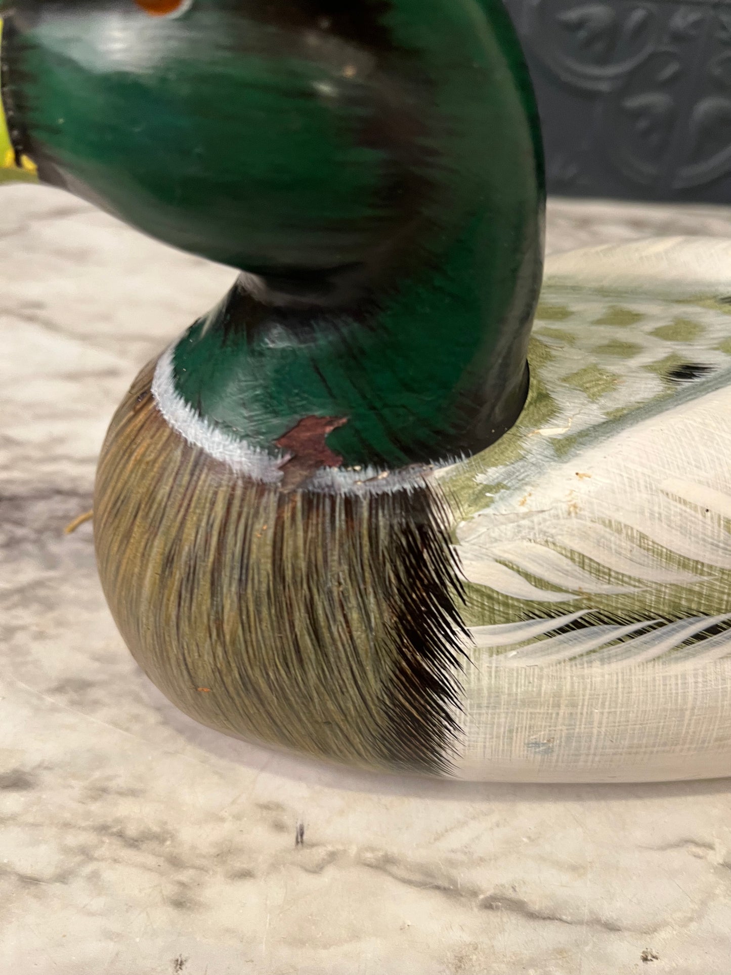 Hand Carved Wood Mallard Duck
