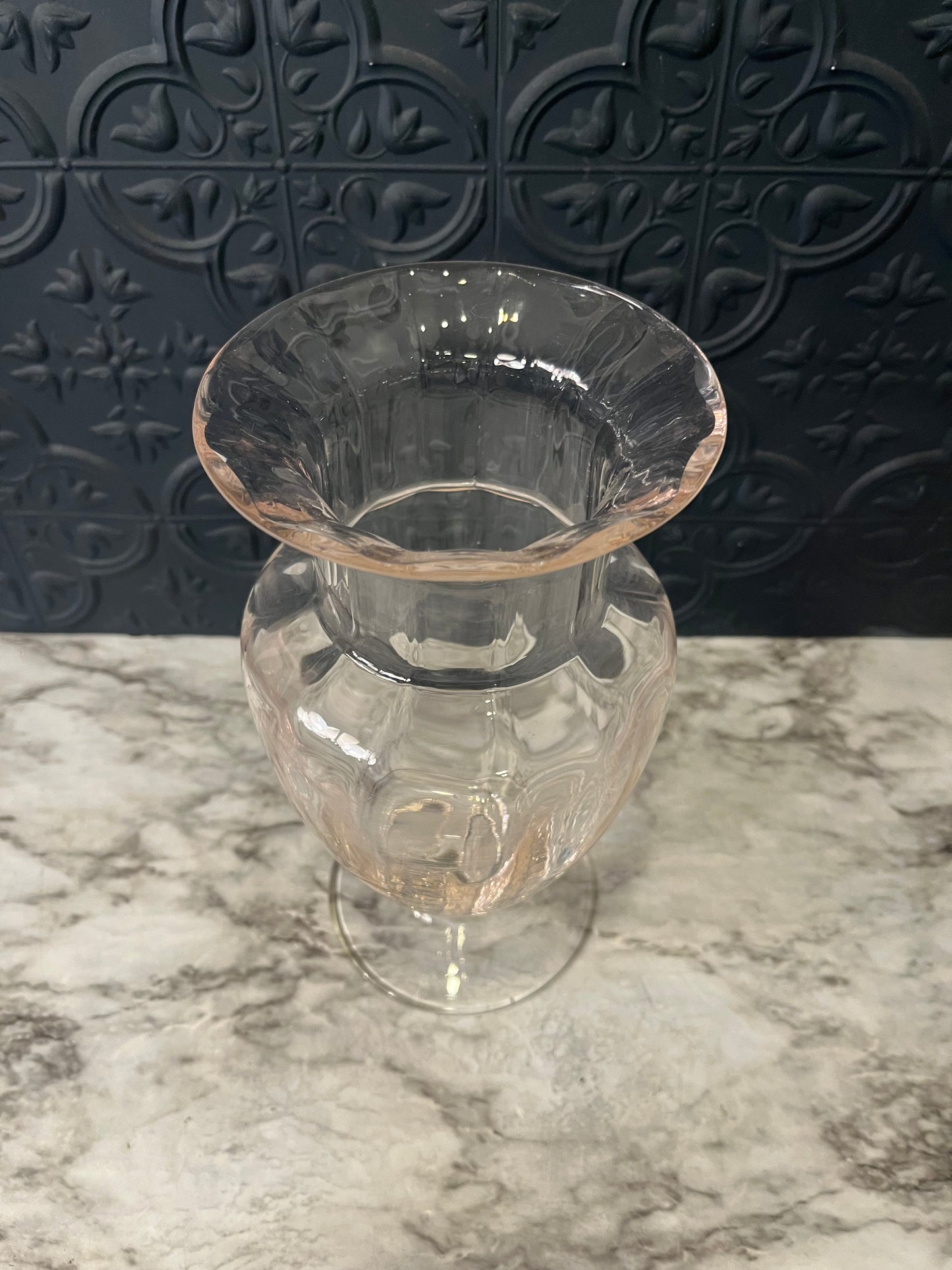 Tiffin Light Pink Glass Vase