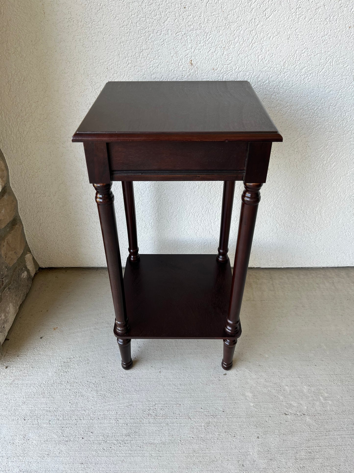 Dark Wood Plant Stand/Side Table
