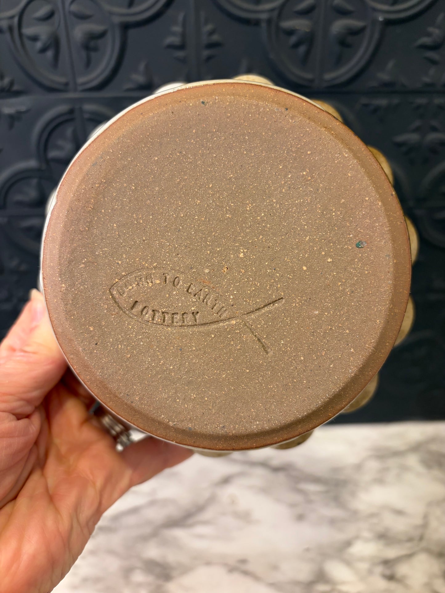 Born to Earth Pottery Dish with Ruffle Top