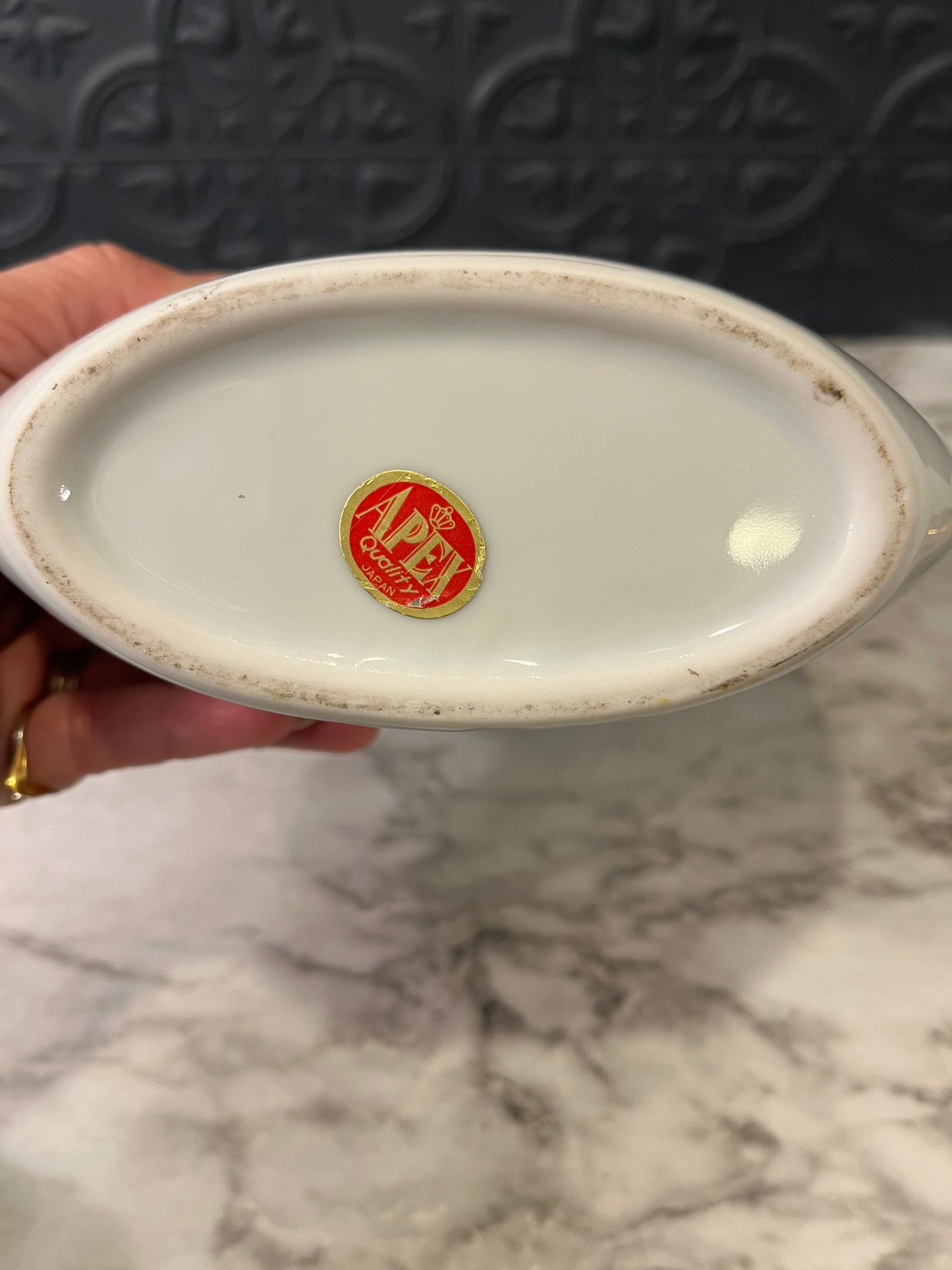 Japanese Hand Painted Oval Vase