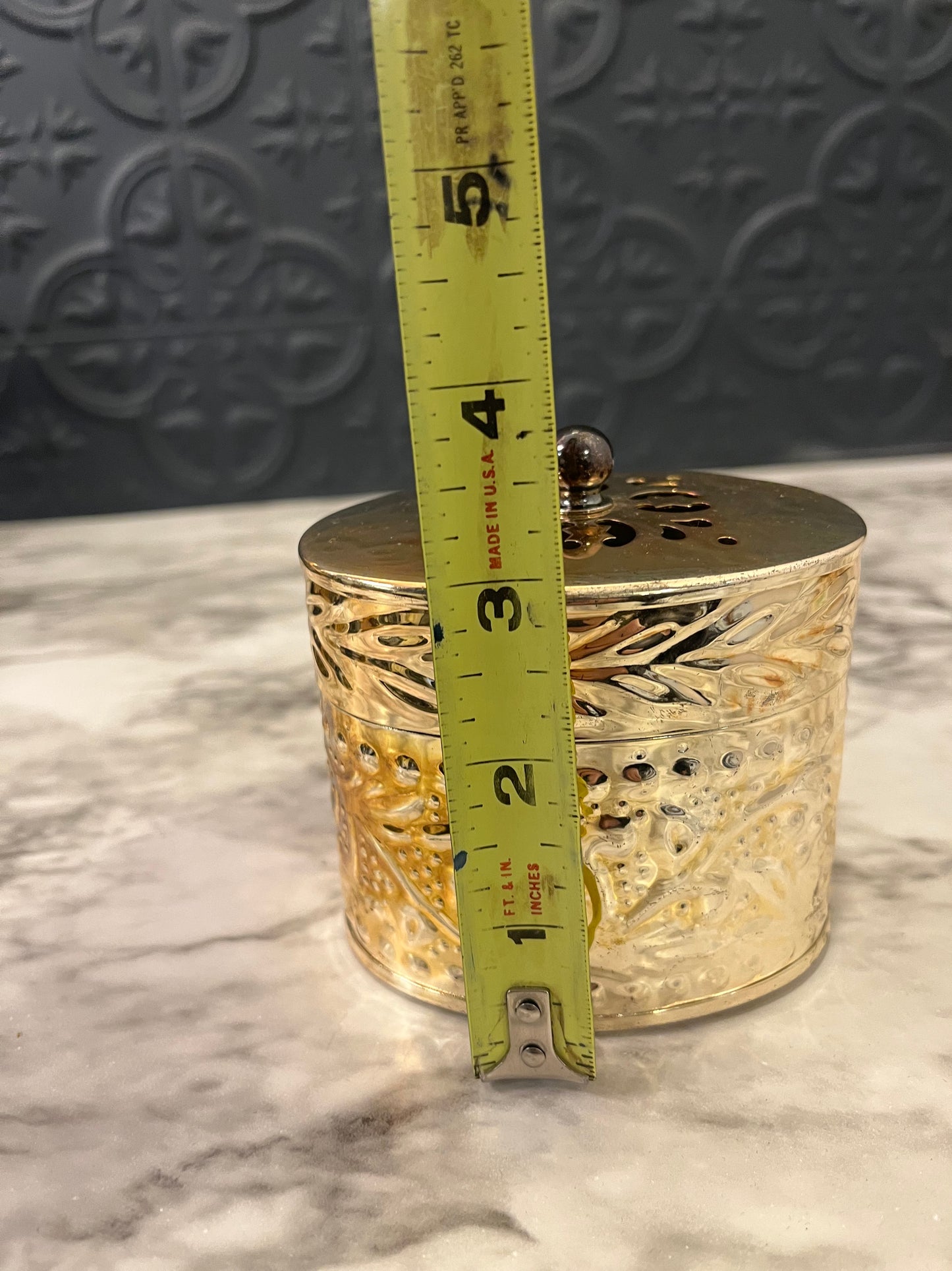 Oval Metal Incense Box