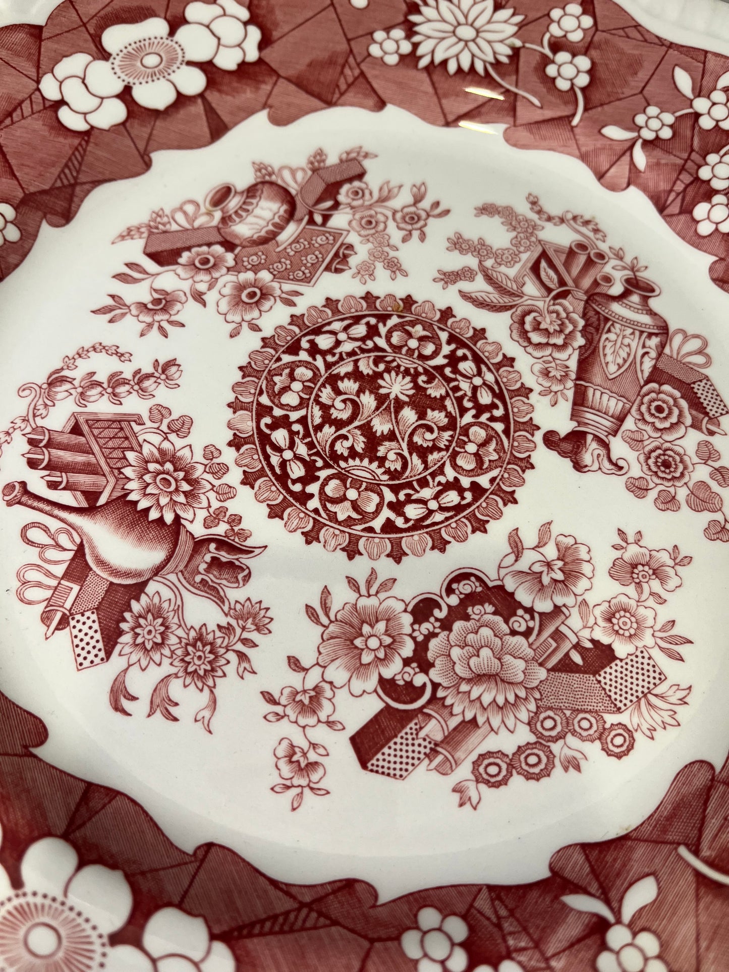Spode Red and white Plate Trophies