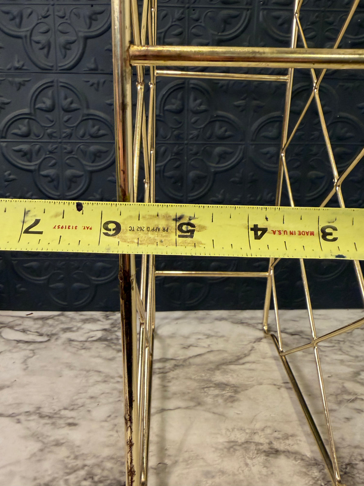 21" Brass Wire Tabletop Wine Rack