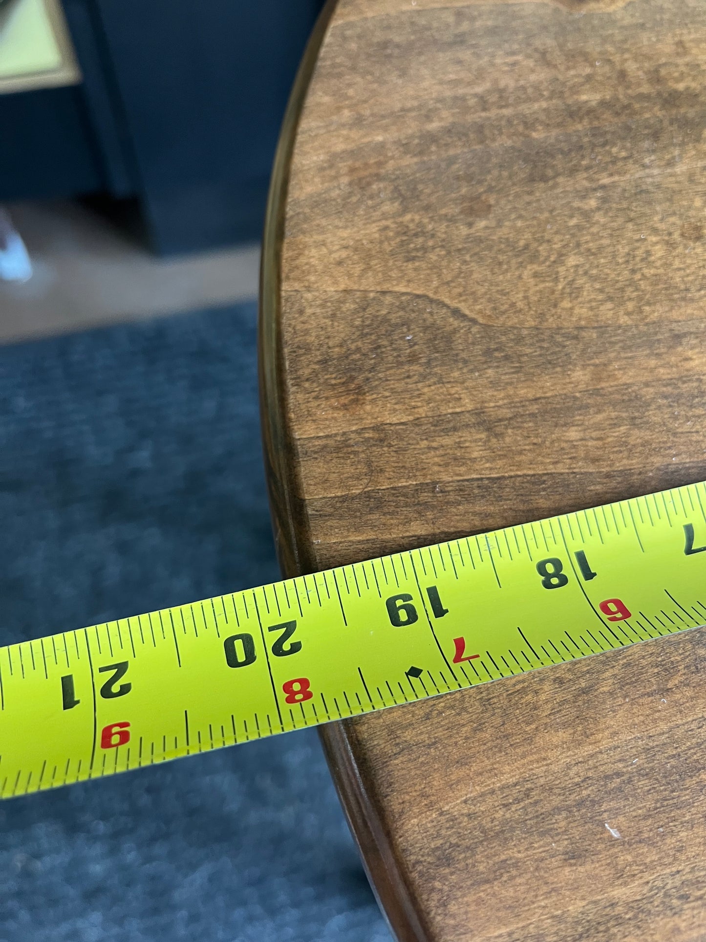 Round Wood Side Table Medium Tone