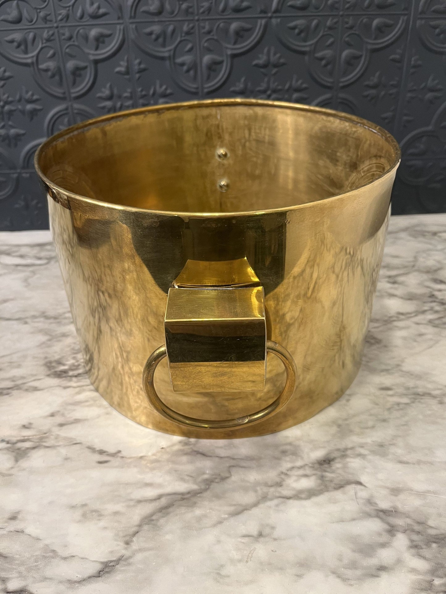 Brass Planter With Owl Detail Handles