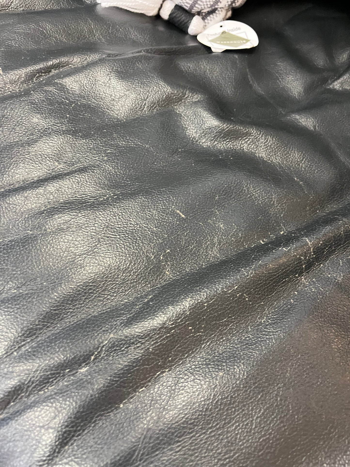 Black Leather Post Modern Nicoletti Style Sofa