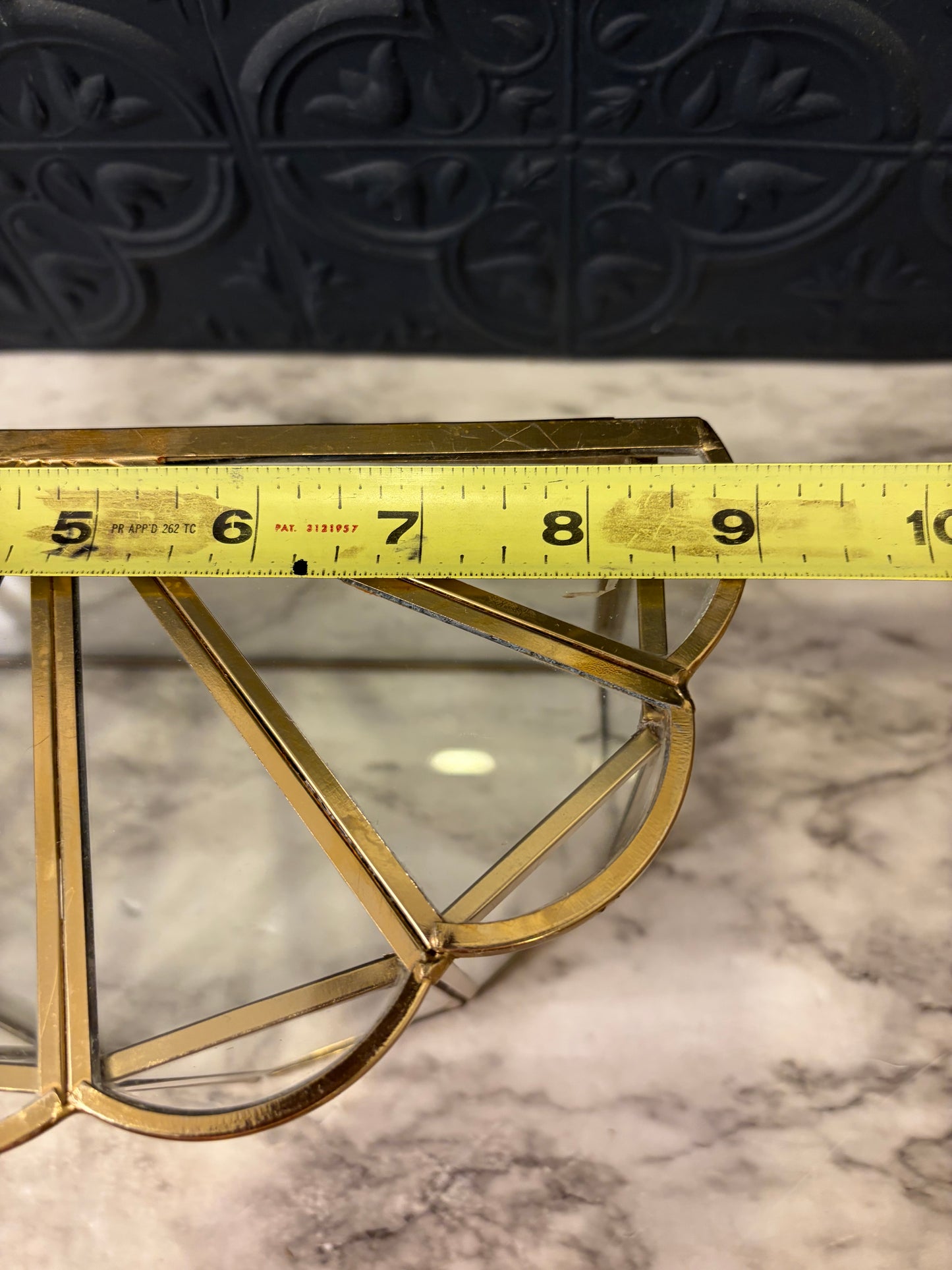 Brass and Glass Box with Scallop Lid