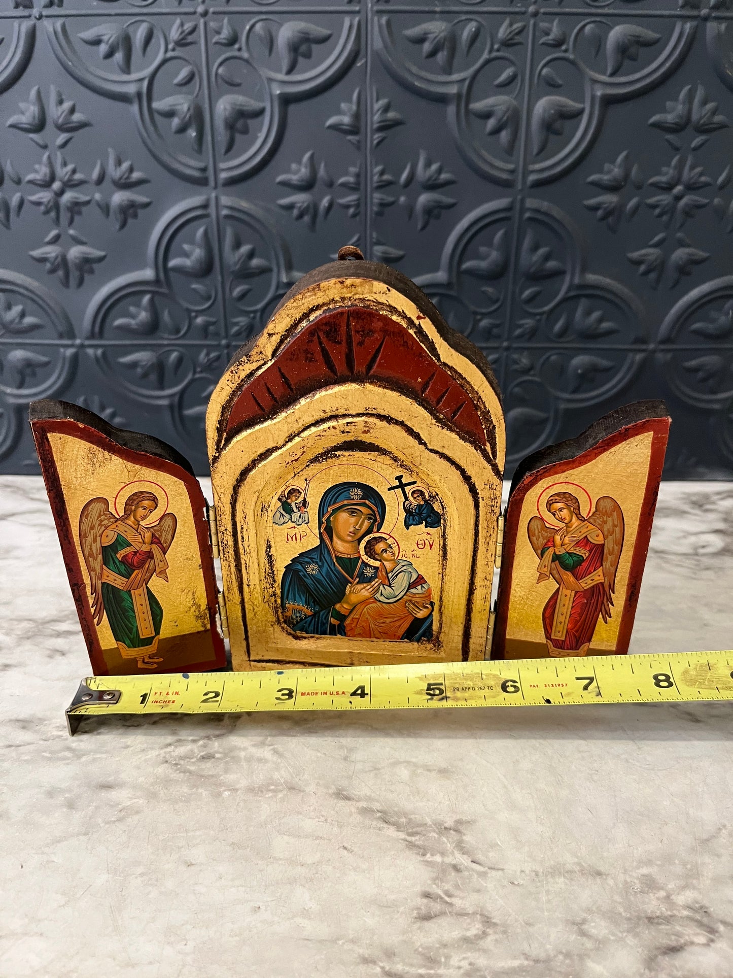 Wooden Triptic Lady of Perpetual Help