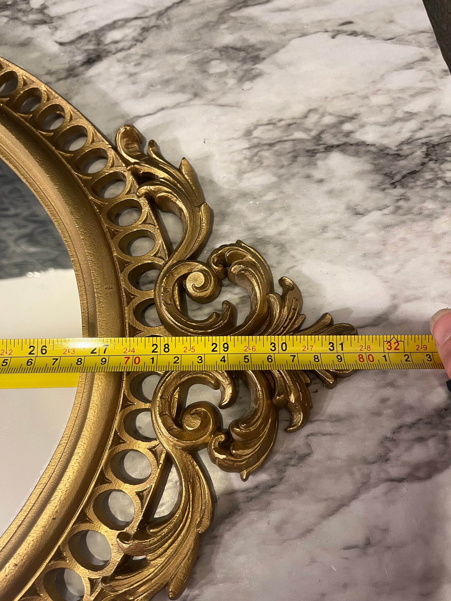 Burwood Gold Oval Mirror