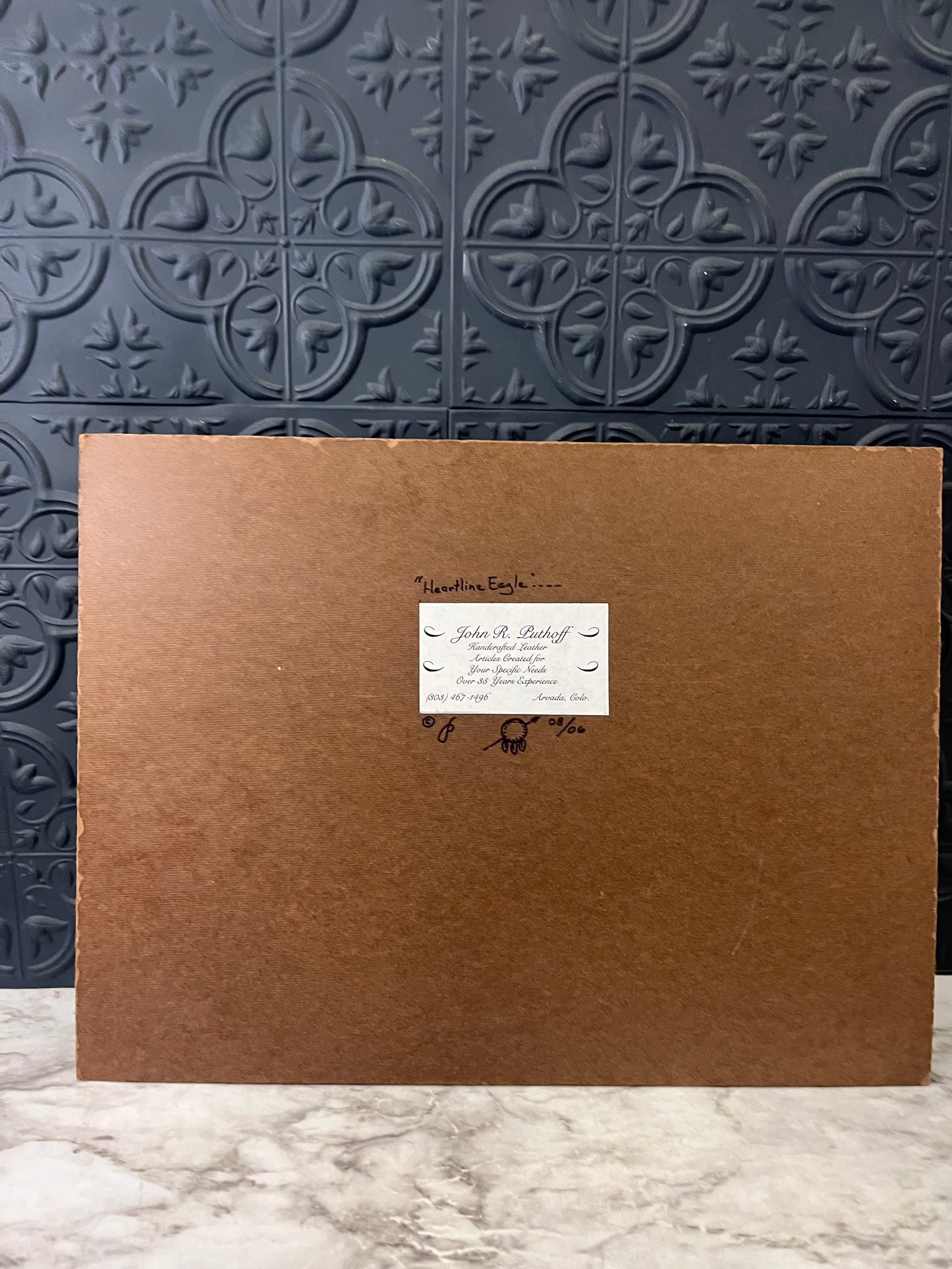 Eagle leather artwork