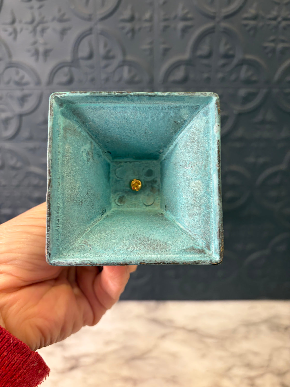 Brass Petina Sun Moon Star Candle Holder