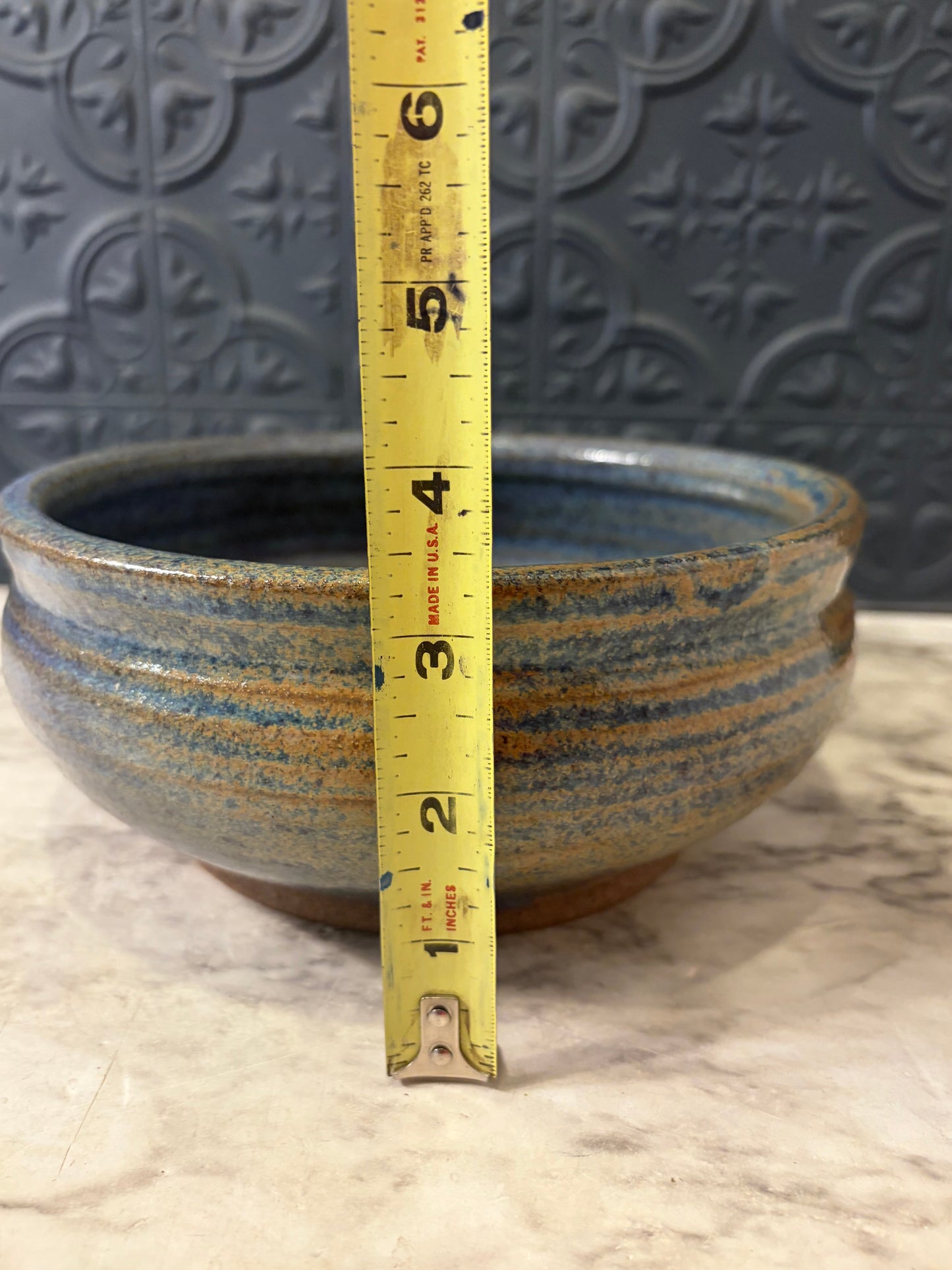 7.75 Opening Studio Pottery Bowl Bluish Green