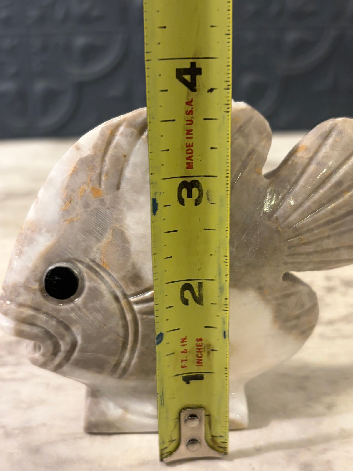 Carves Soapstone 2tone Fish AS IS