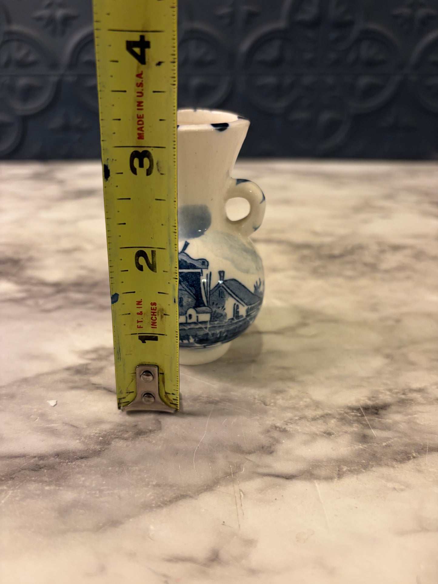Delft Style Japanese Vase