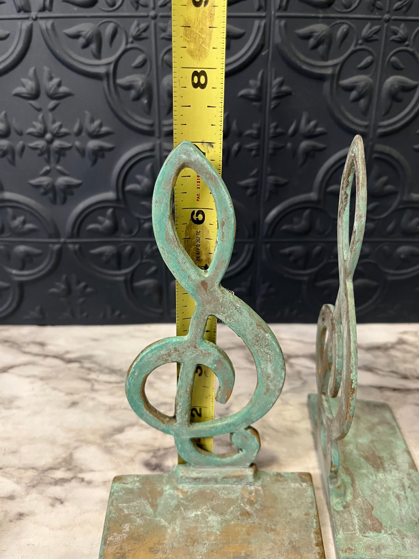 Brass Treble Clef Bookends