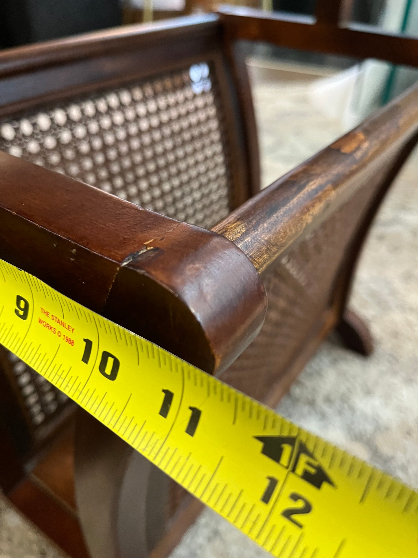 Wood and Cane Magazine Holder