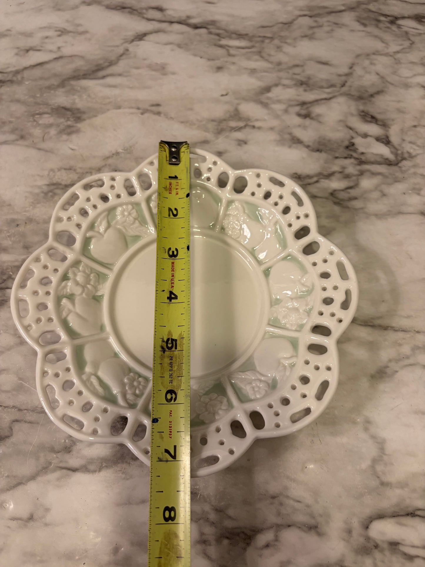 Avon China Porcelain Plate with Light Green Fruit Detail