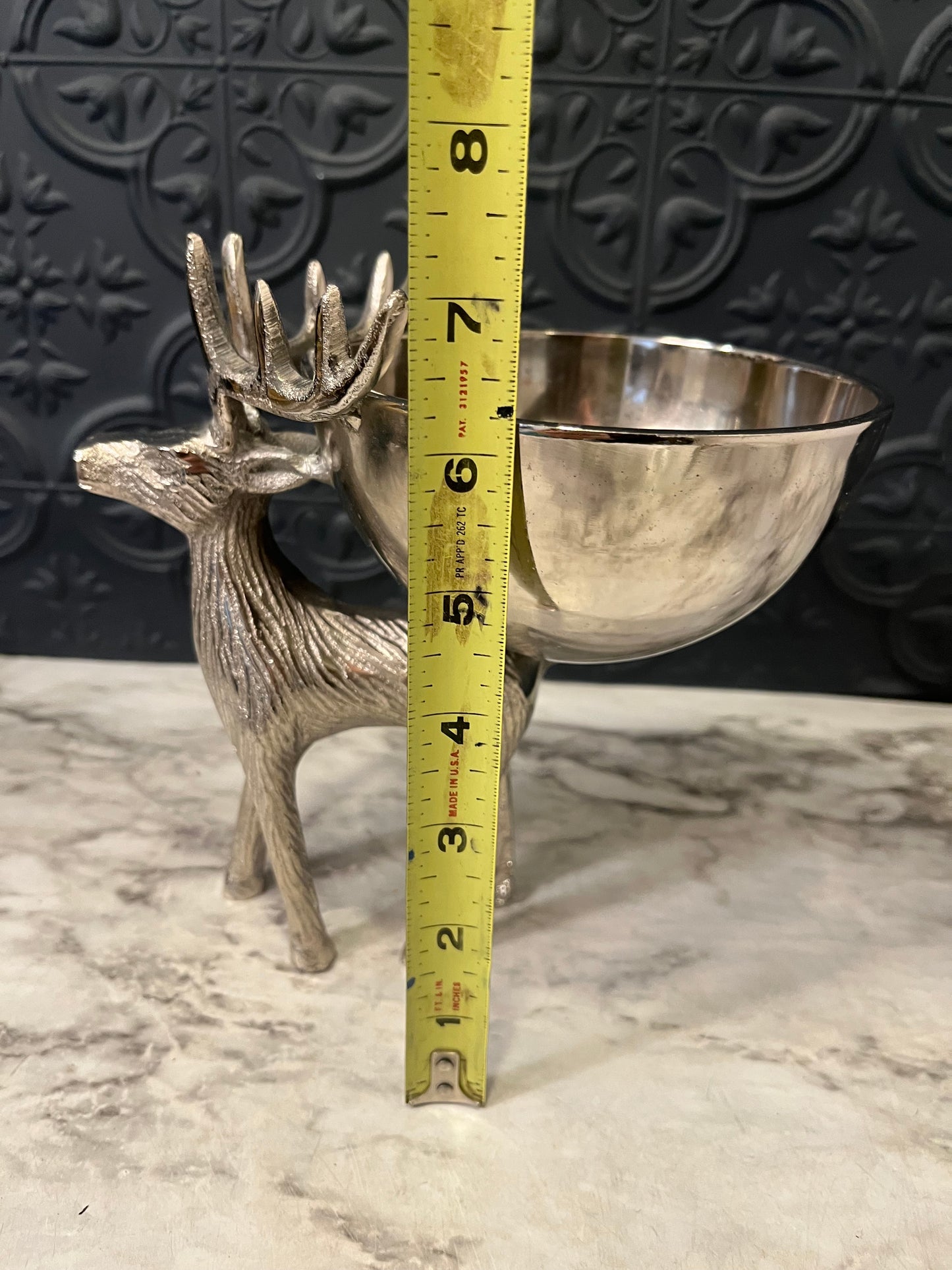 Silver Finish Deer Bowl