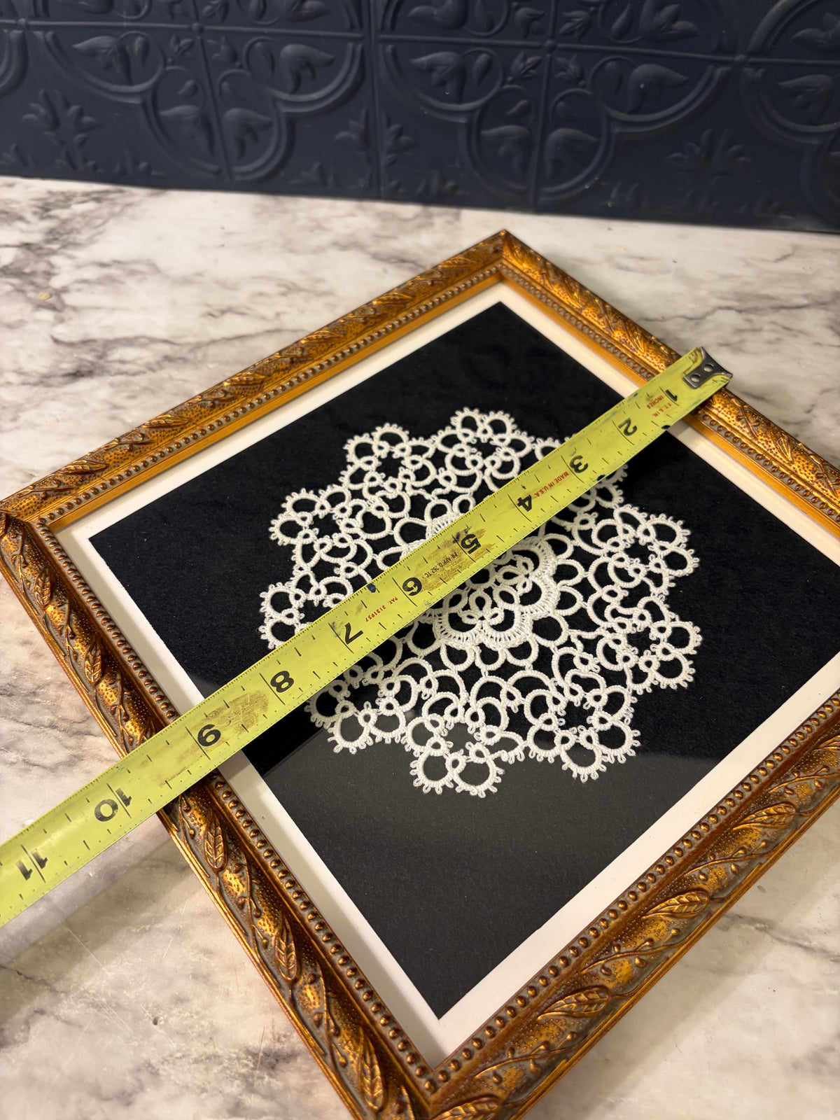 9.75" Gold Framed Doiley
