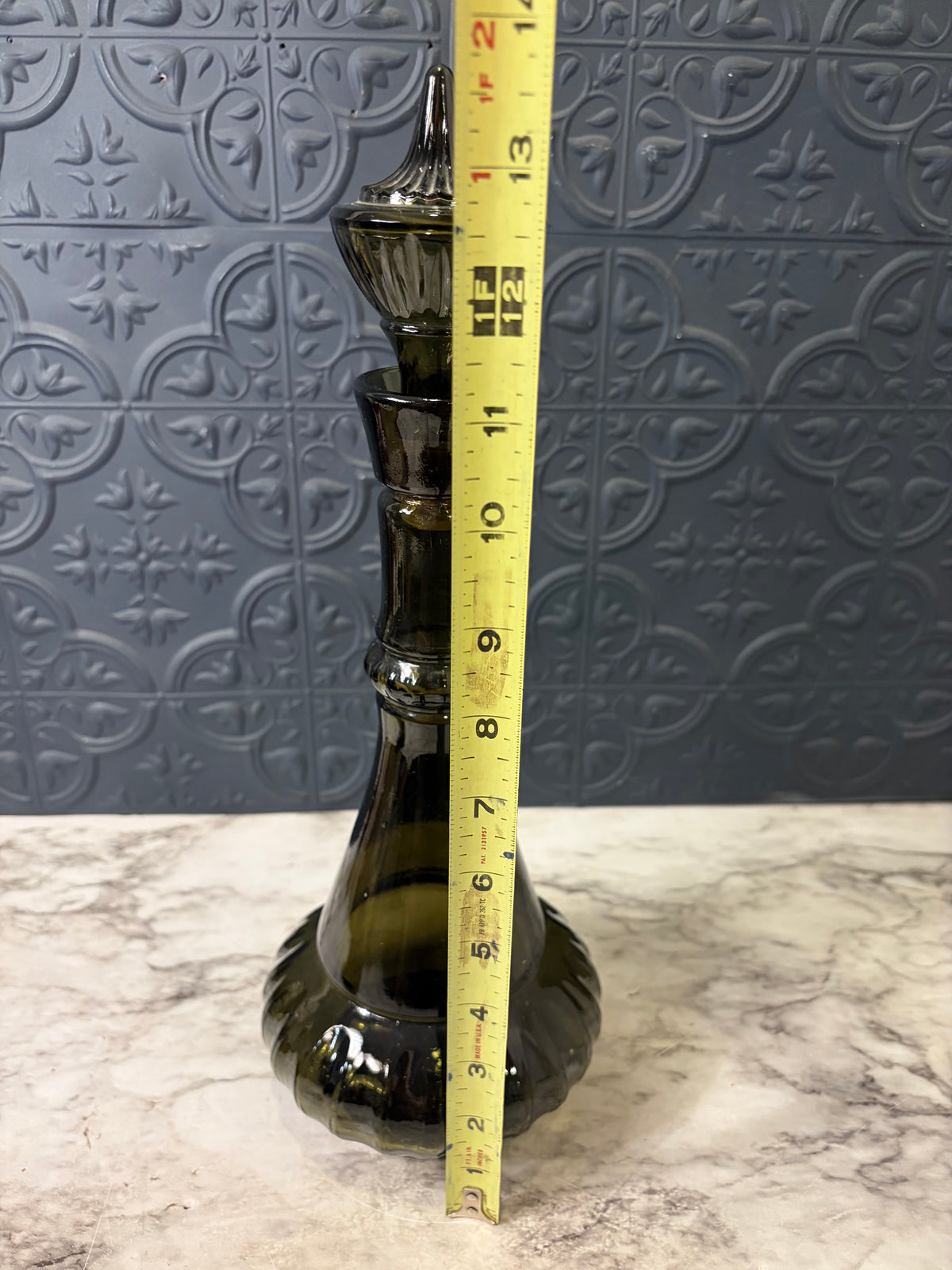 1964 Dark Green Glass Genie Decanter