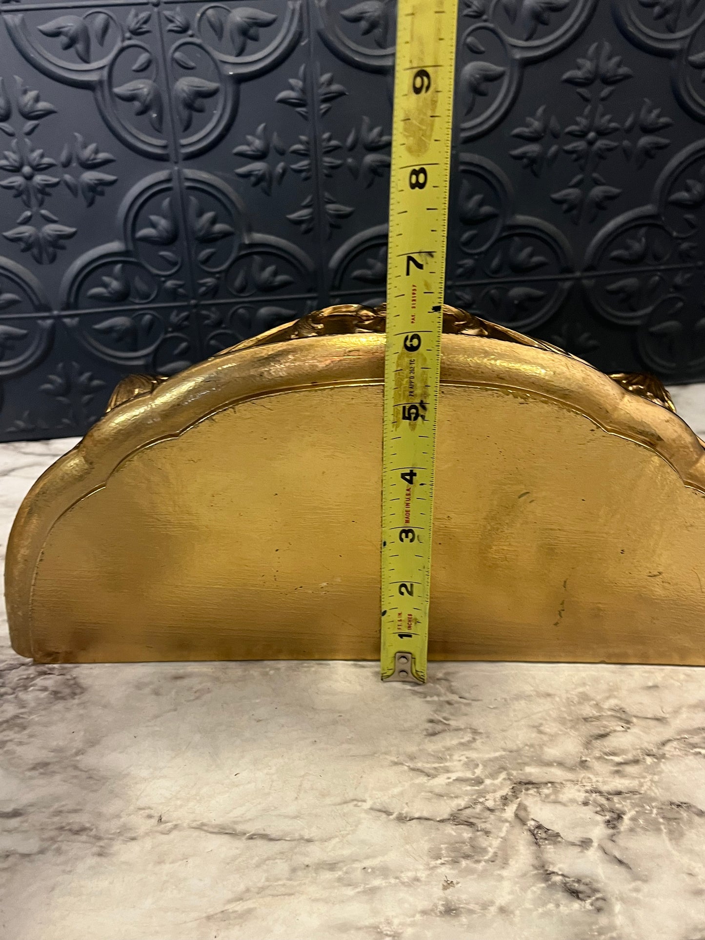Vintage Plastic Gold Shelf 13"