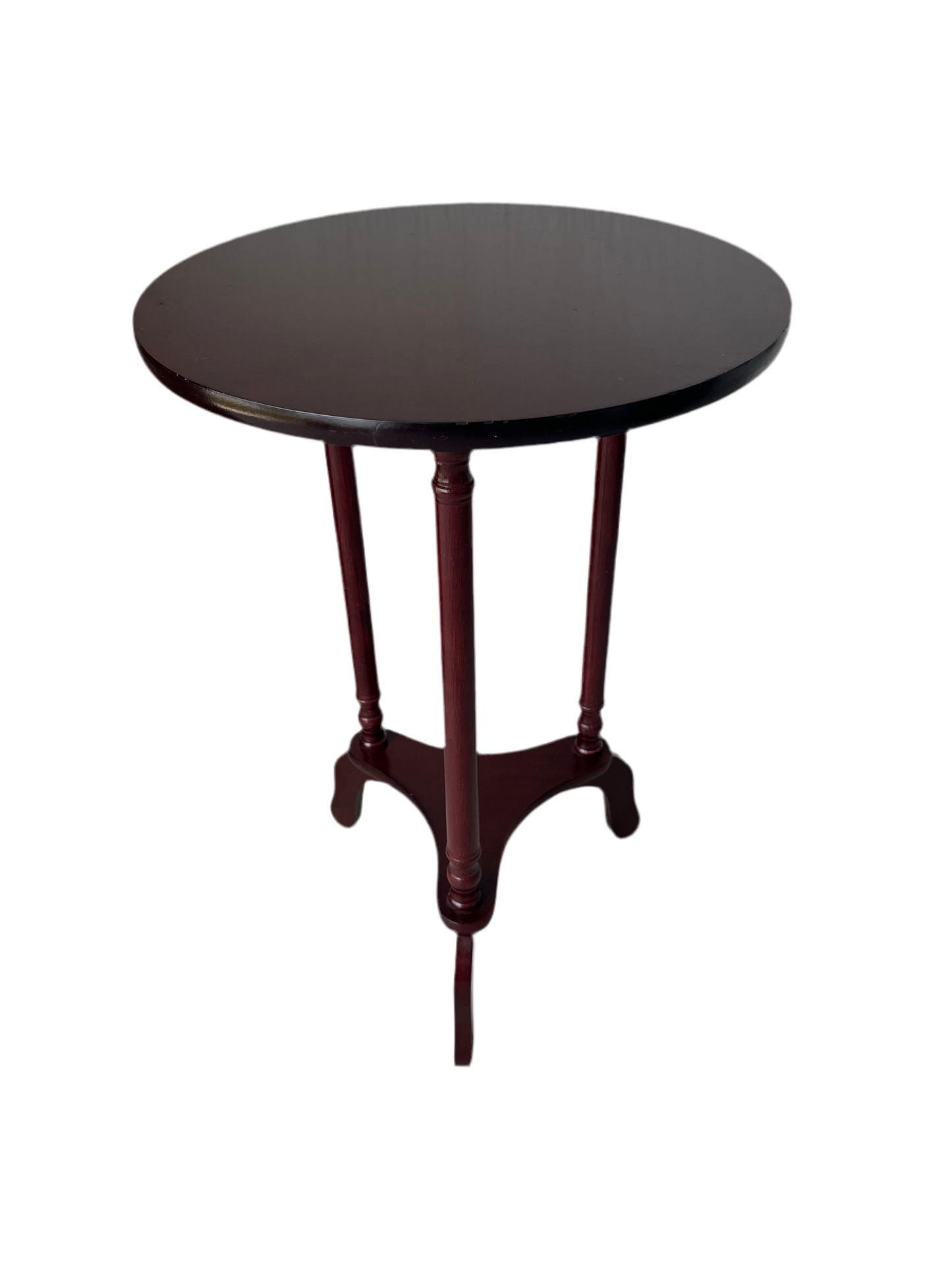 Small Wood Round Table Cherry Color