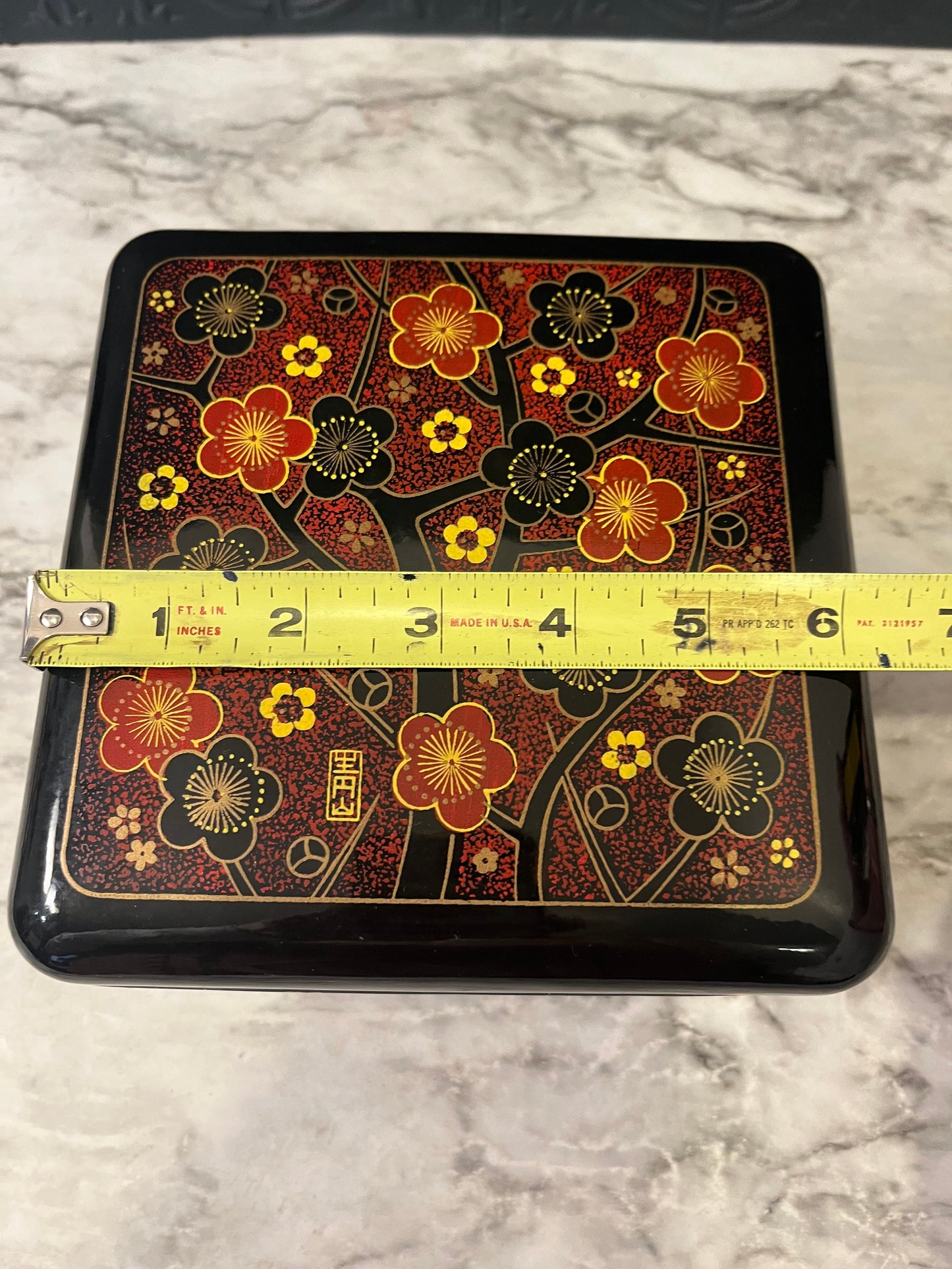 Japanese Laquer box with flowers