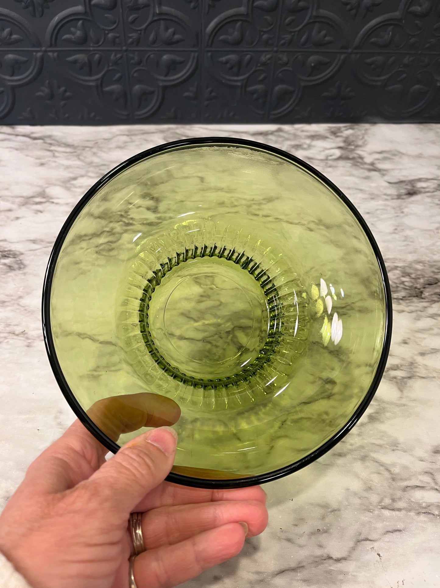 Depression Glass Avacado Green Bowl