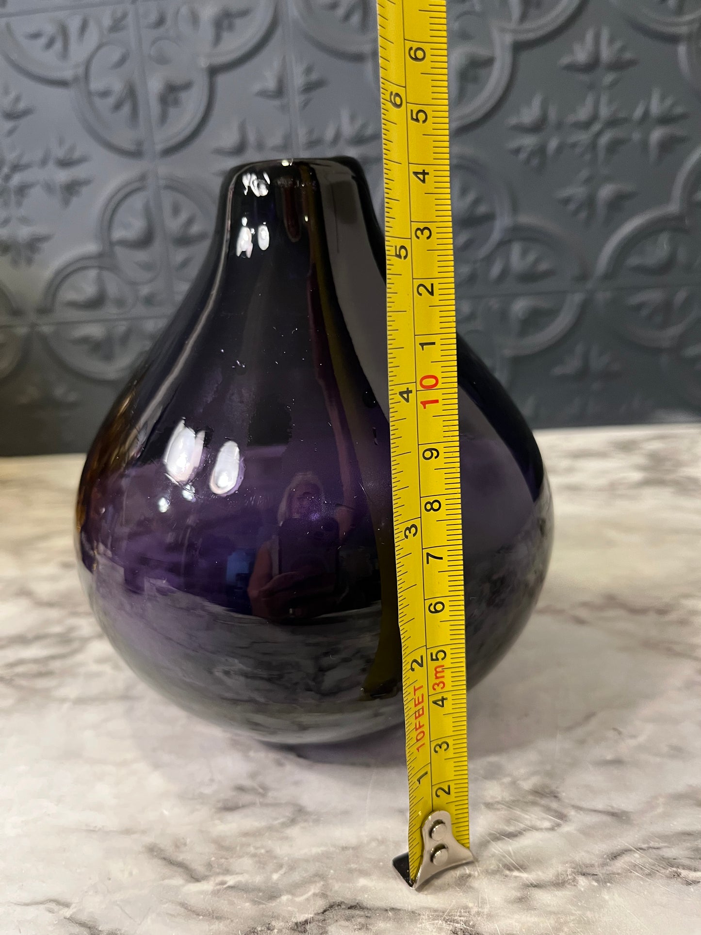Purple Blown Glass Vase