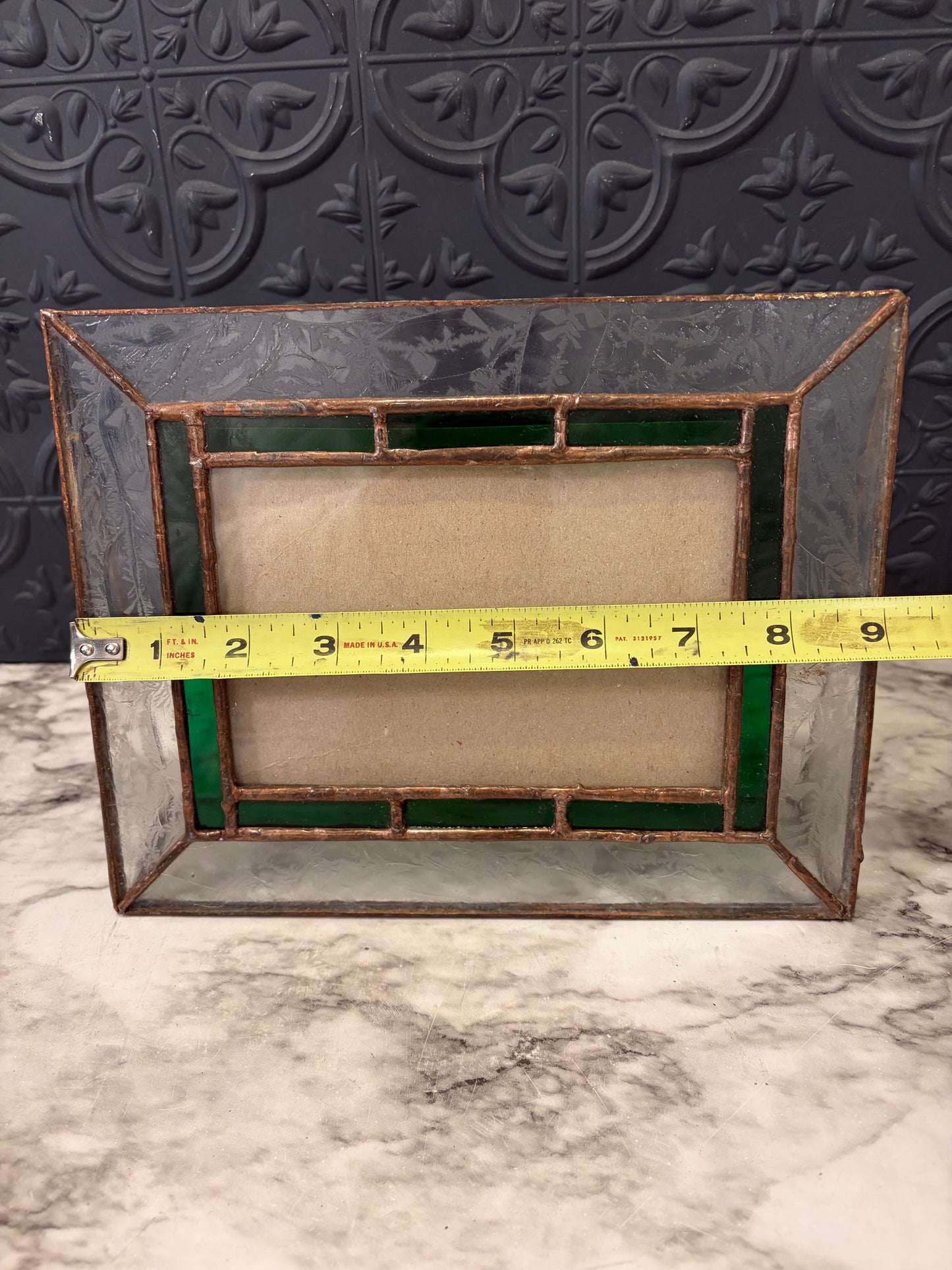 Green Stain Glass Picture Frame