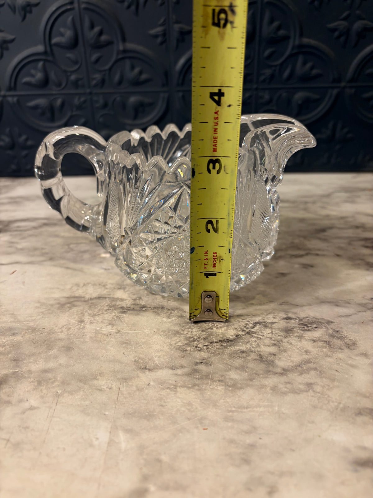 American Brilliant Period Cut Crystal Creamer