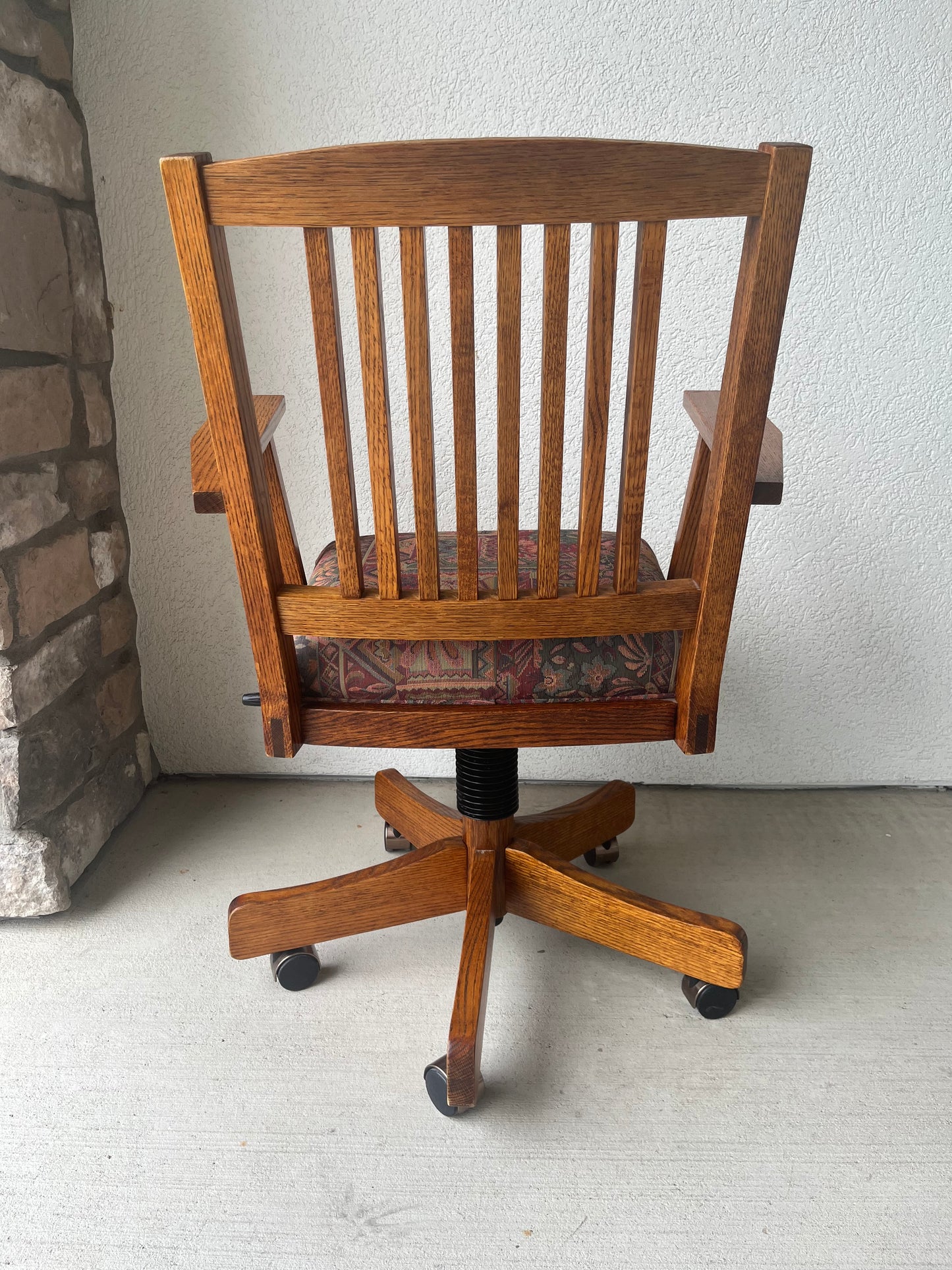 Mission Style Oak Adjustable Office Chair