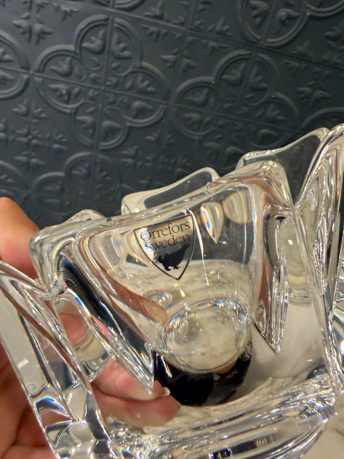 Orrefors Sweden Lead Crystal Bowl