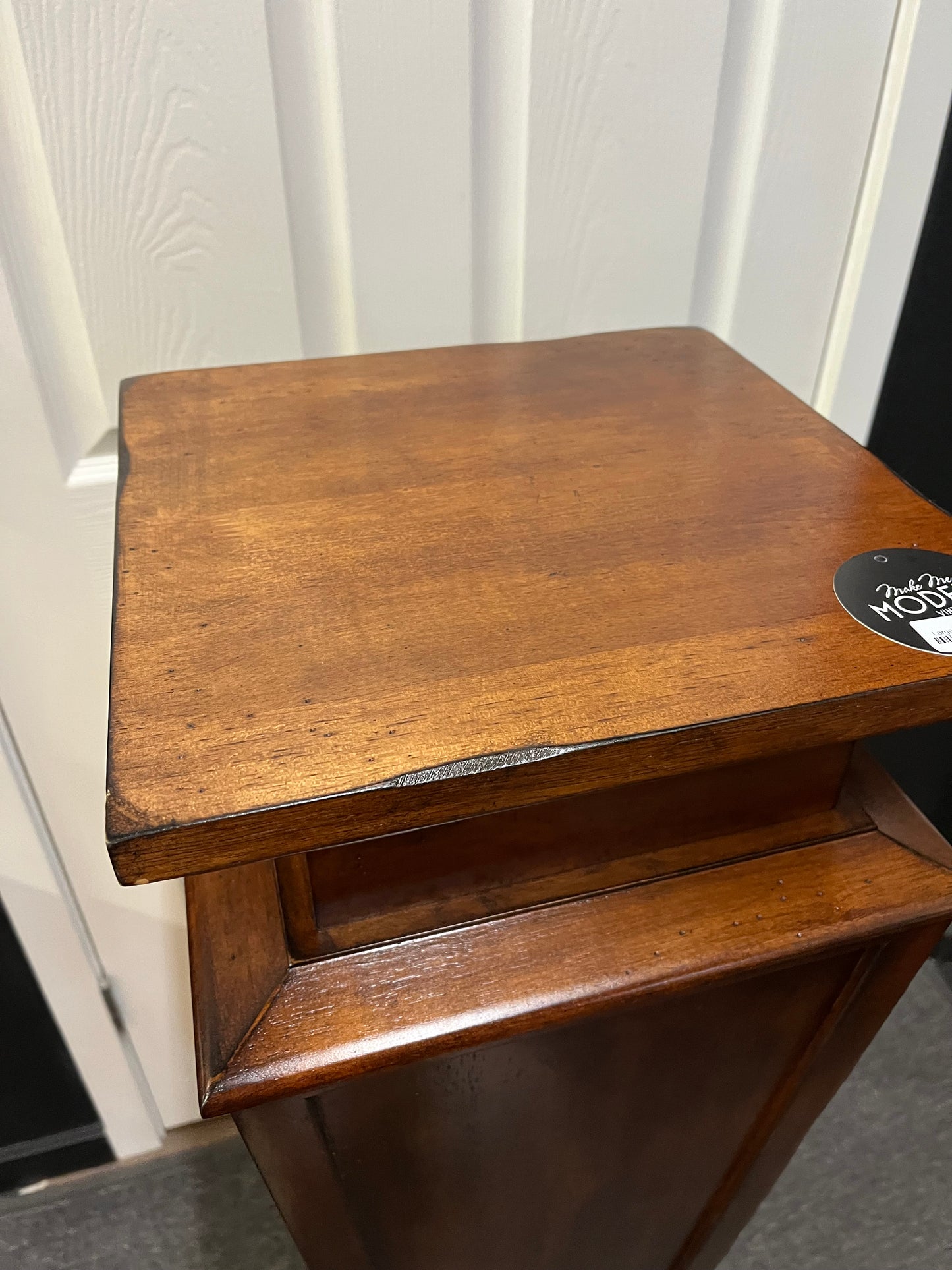 Large Tapered Wood Pedestal
