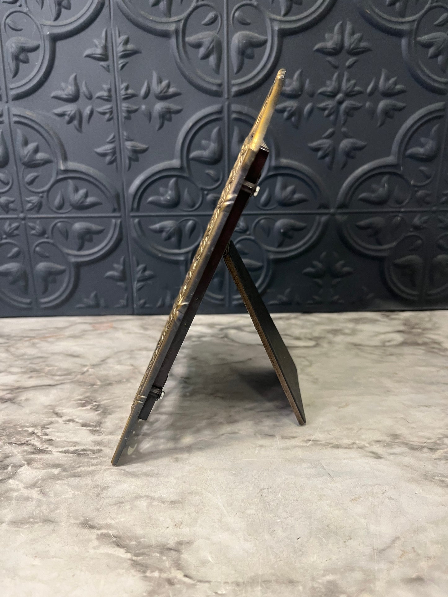 Ornate Bronze Metal Frame with Lighthouse Drawing