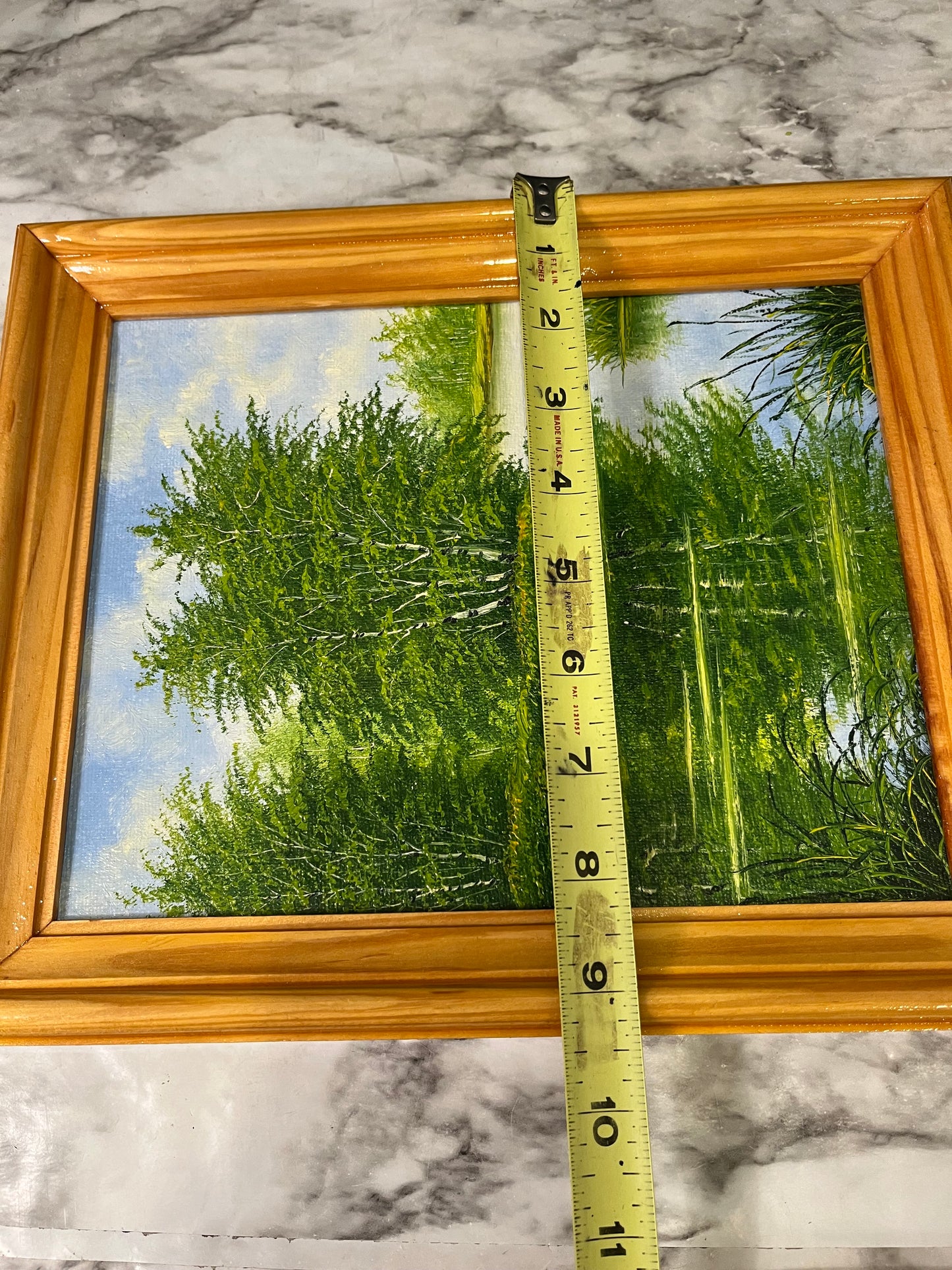 Original Painting of Trees in Light Frame