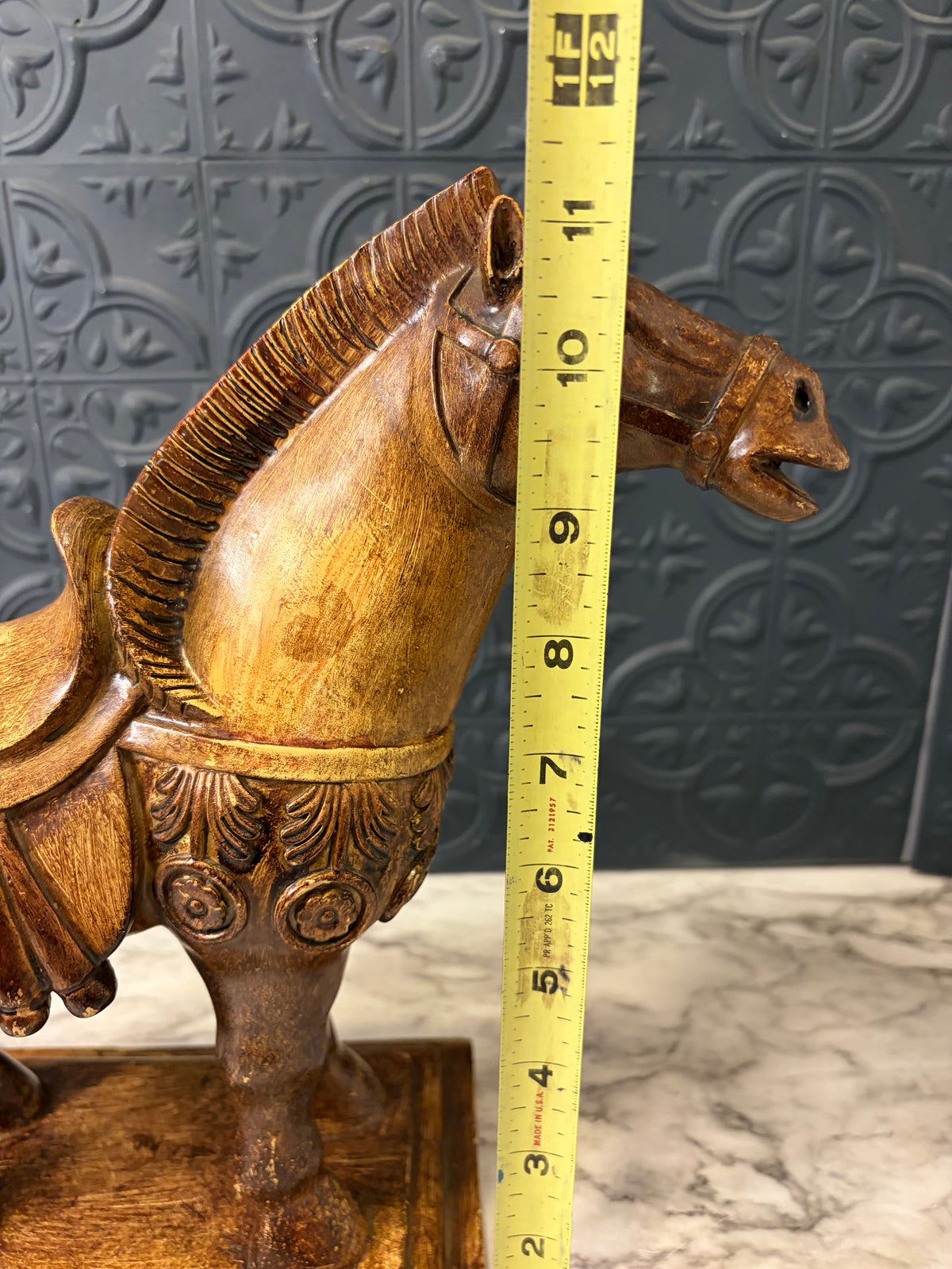 Brown Resin Tang Horse Statue