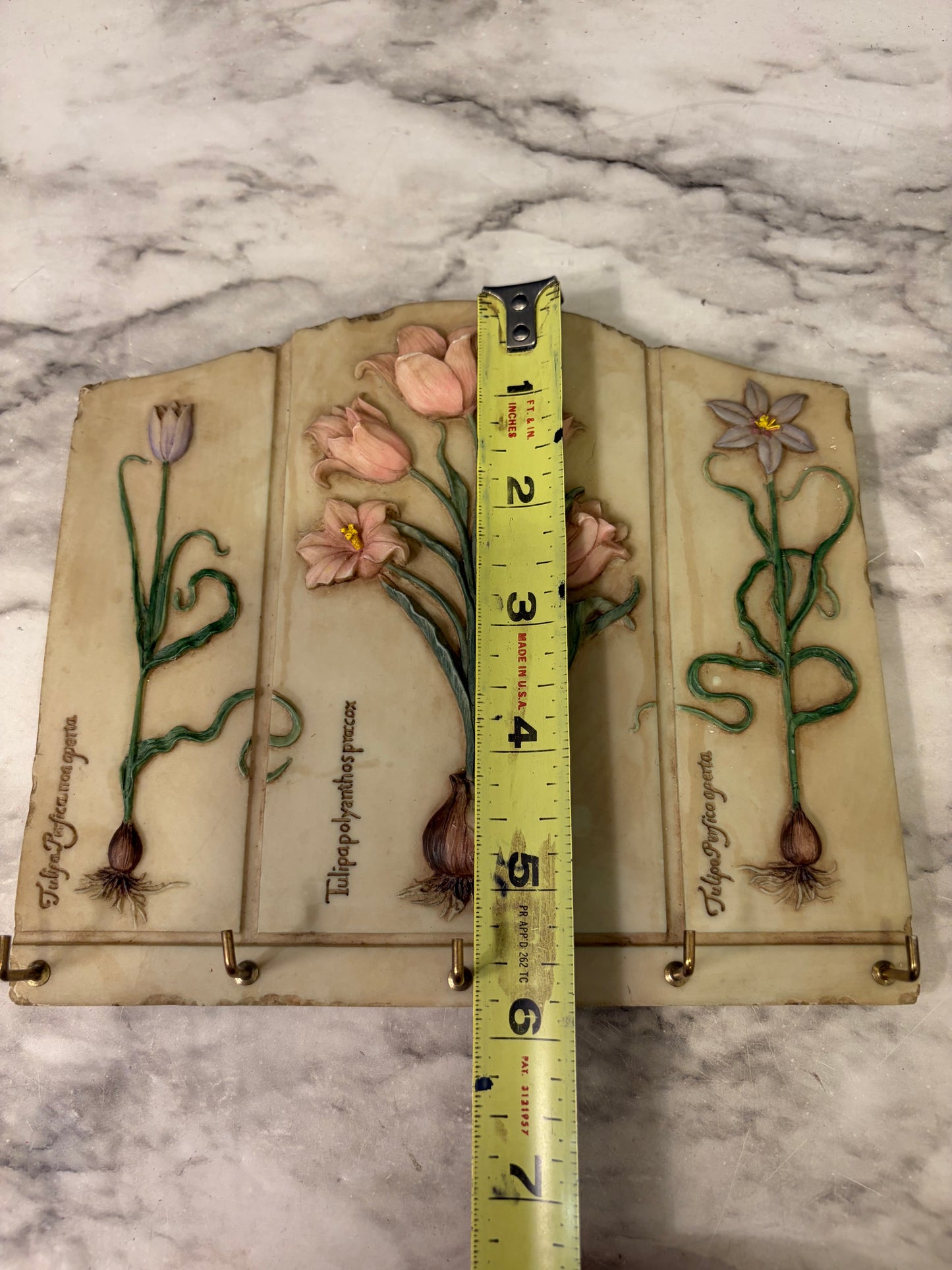 Floral Resin Key Holder