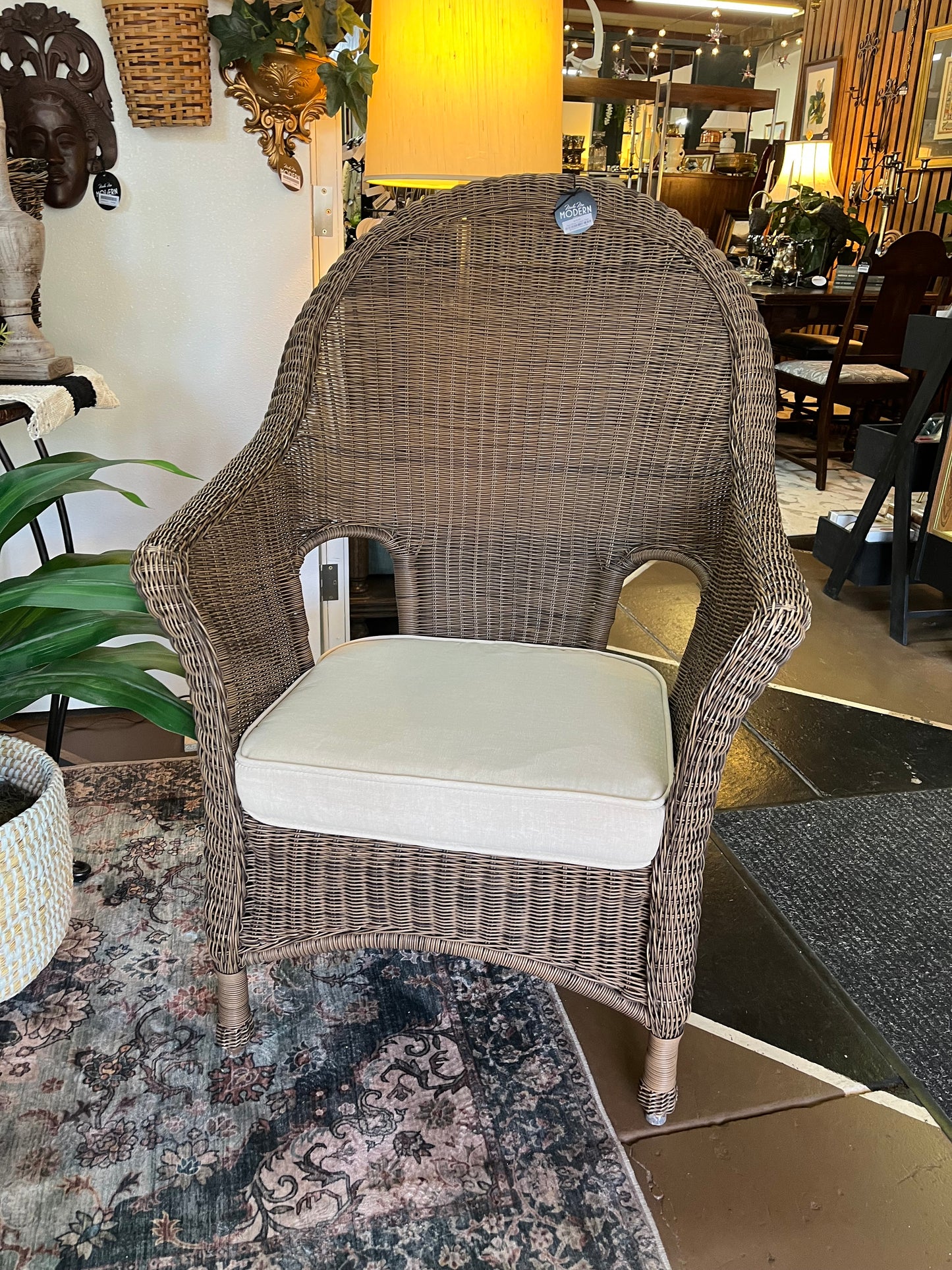 Faux Wicker Outdoor Chair