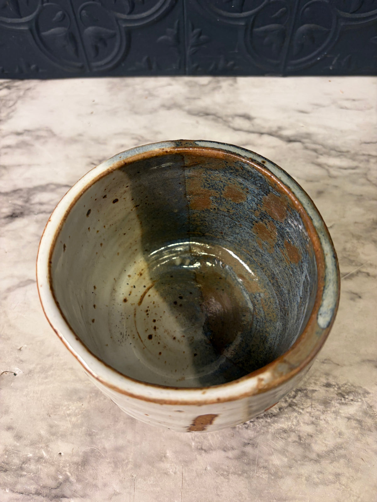 Studio Pottery Multi Color Bowl 3.5"