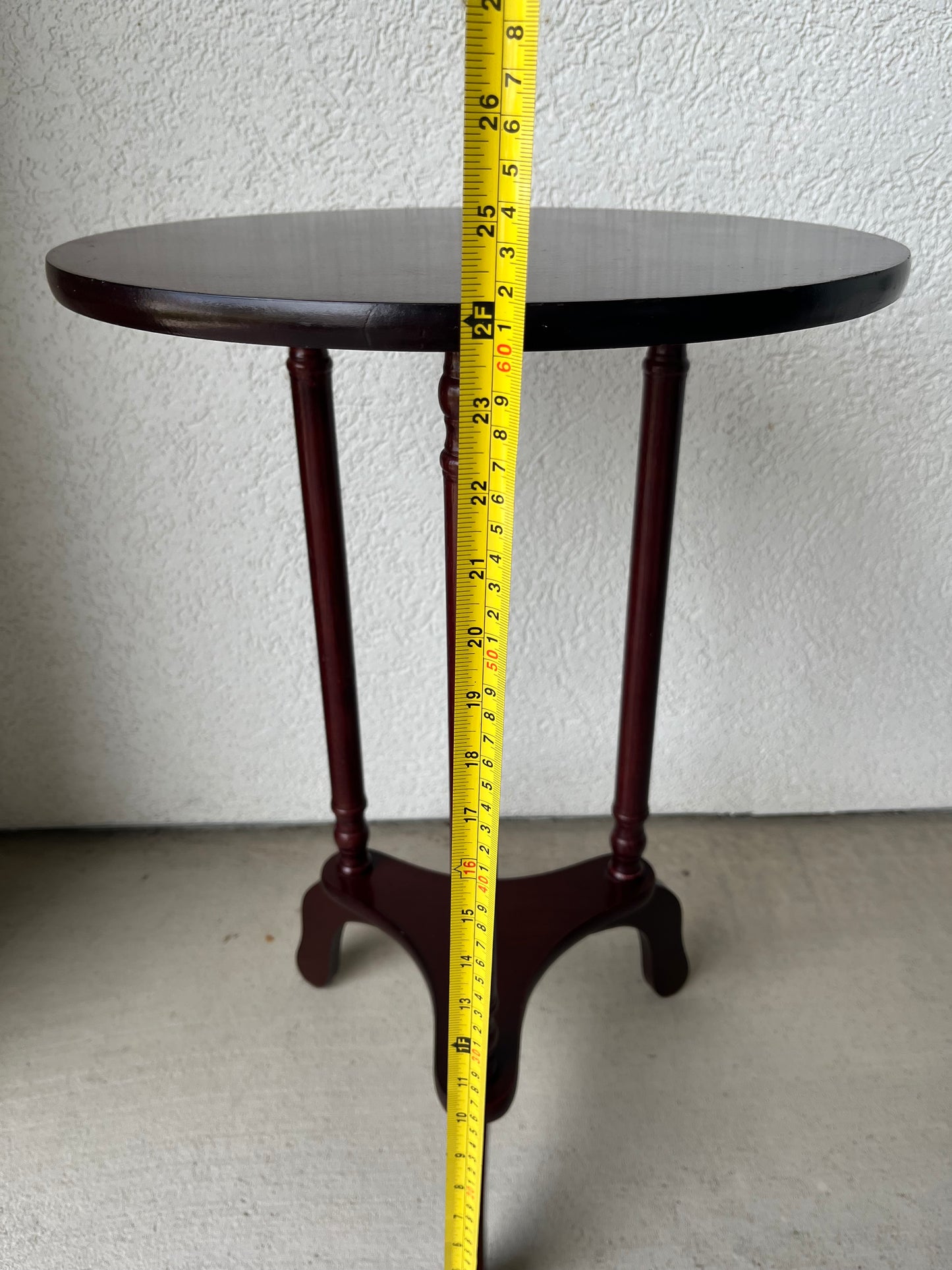 Small Wood Round Table Cherry Color