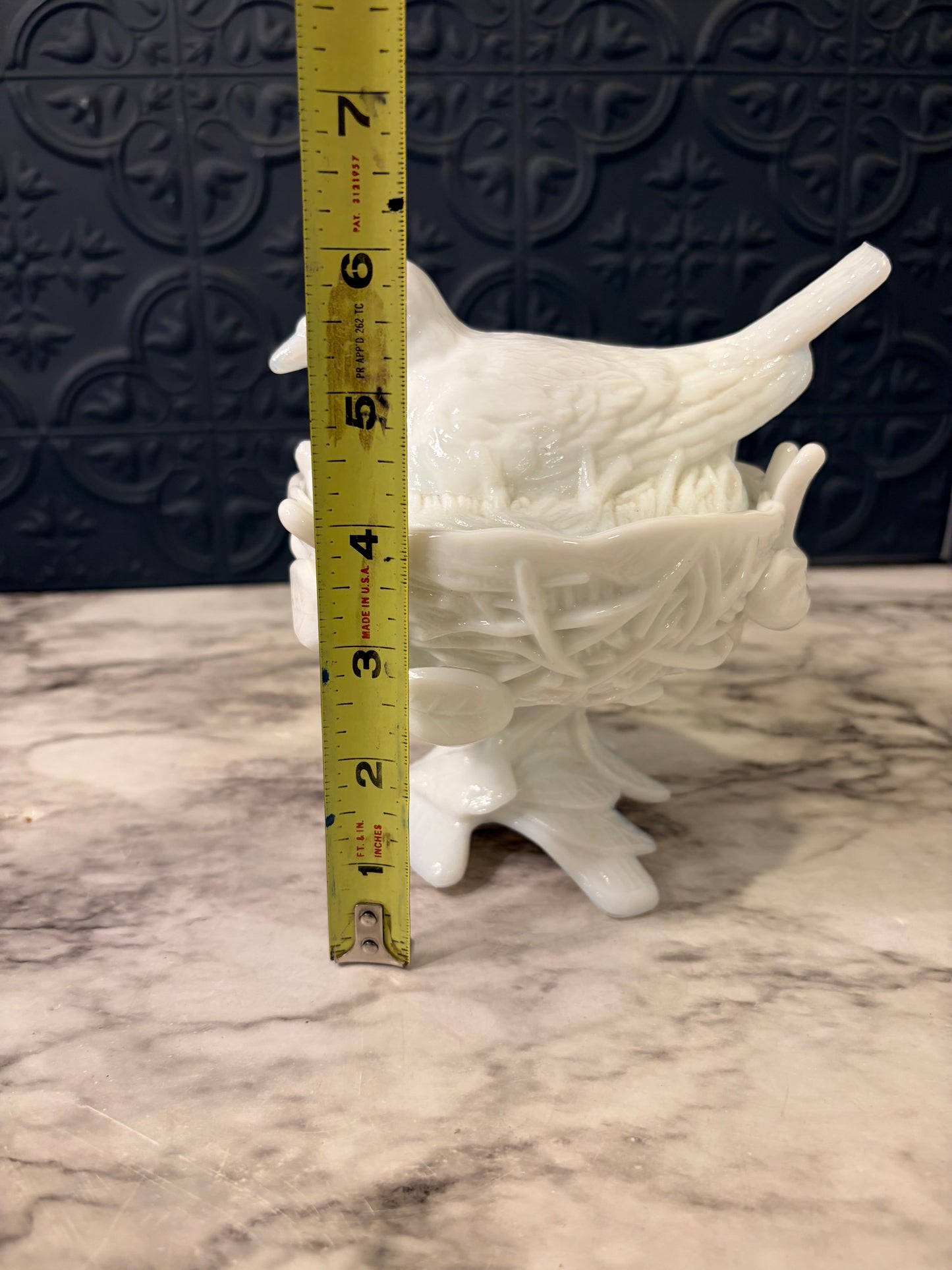 Westmoreland Robin on Nest Milk Glass Dish