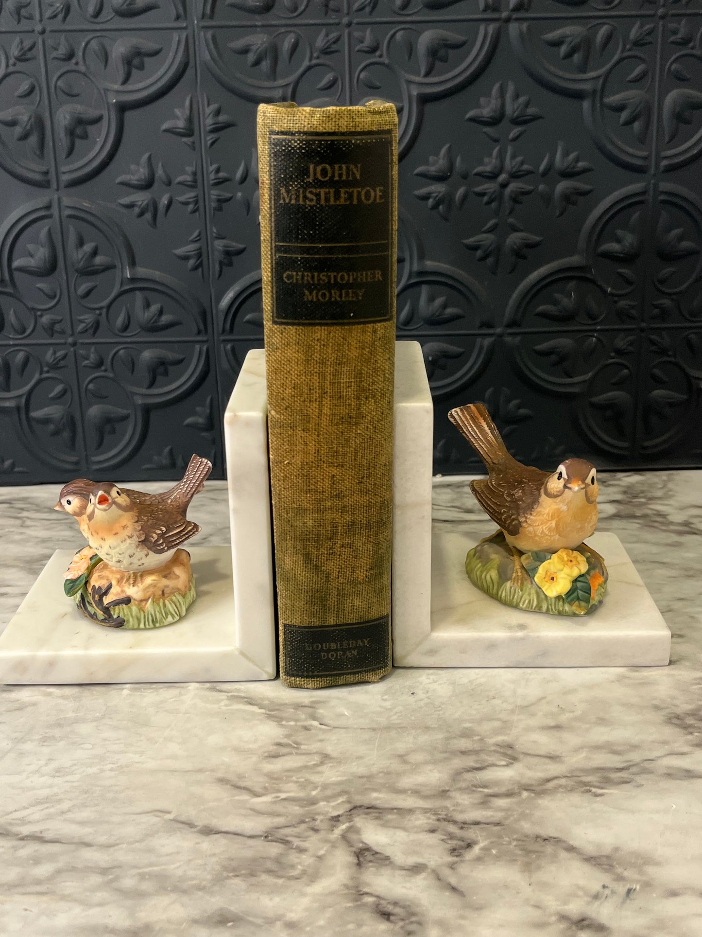Sparrow Club 1995 Marble Bookends