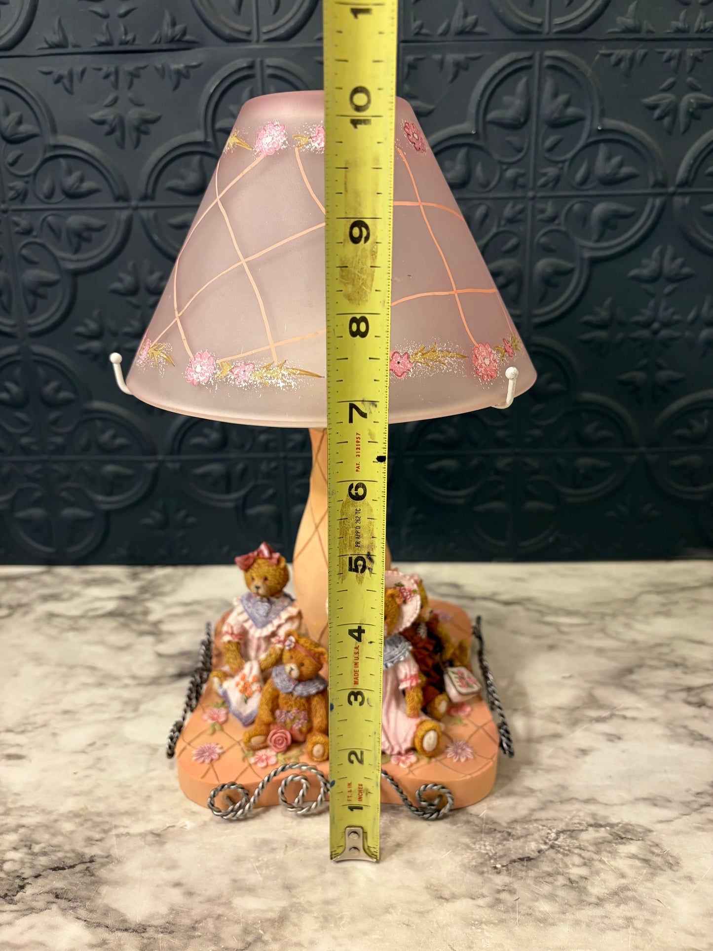 Vintage Resin Teddy Bear Votive Lamp
